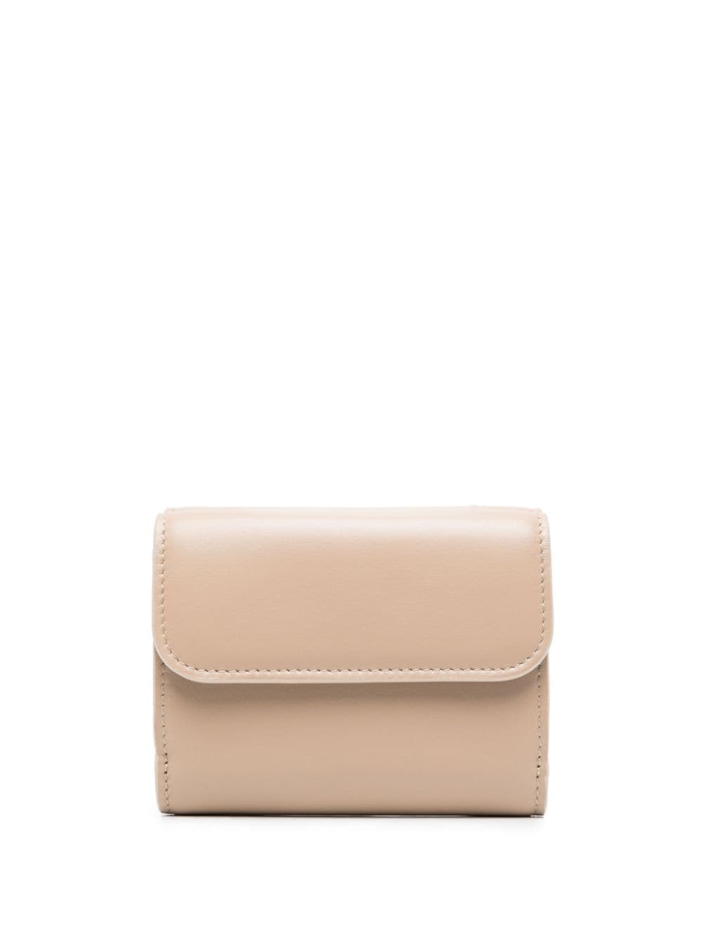 Shop Chloé Small Sense Leather Wallet In G Argil Brown