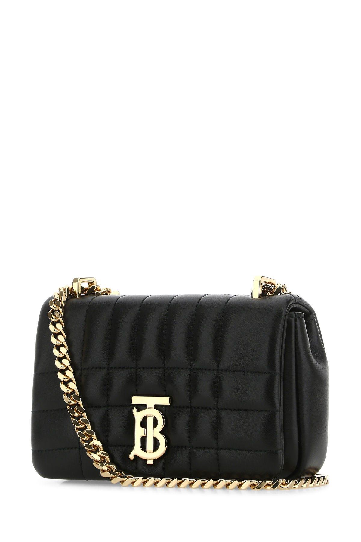 Burberry Lola Quilted Mini Shoulder Bag in Black