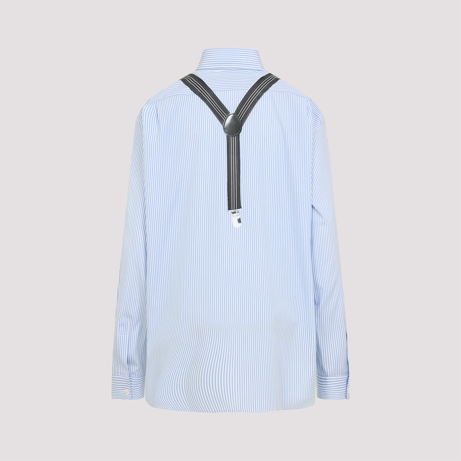 Shop Moschino Cotton Shirt In Fantasia Azzurro