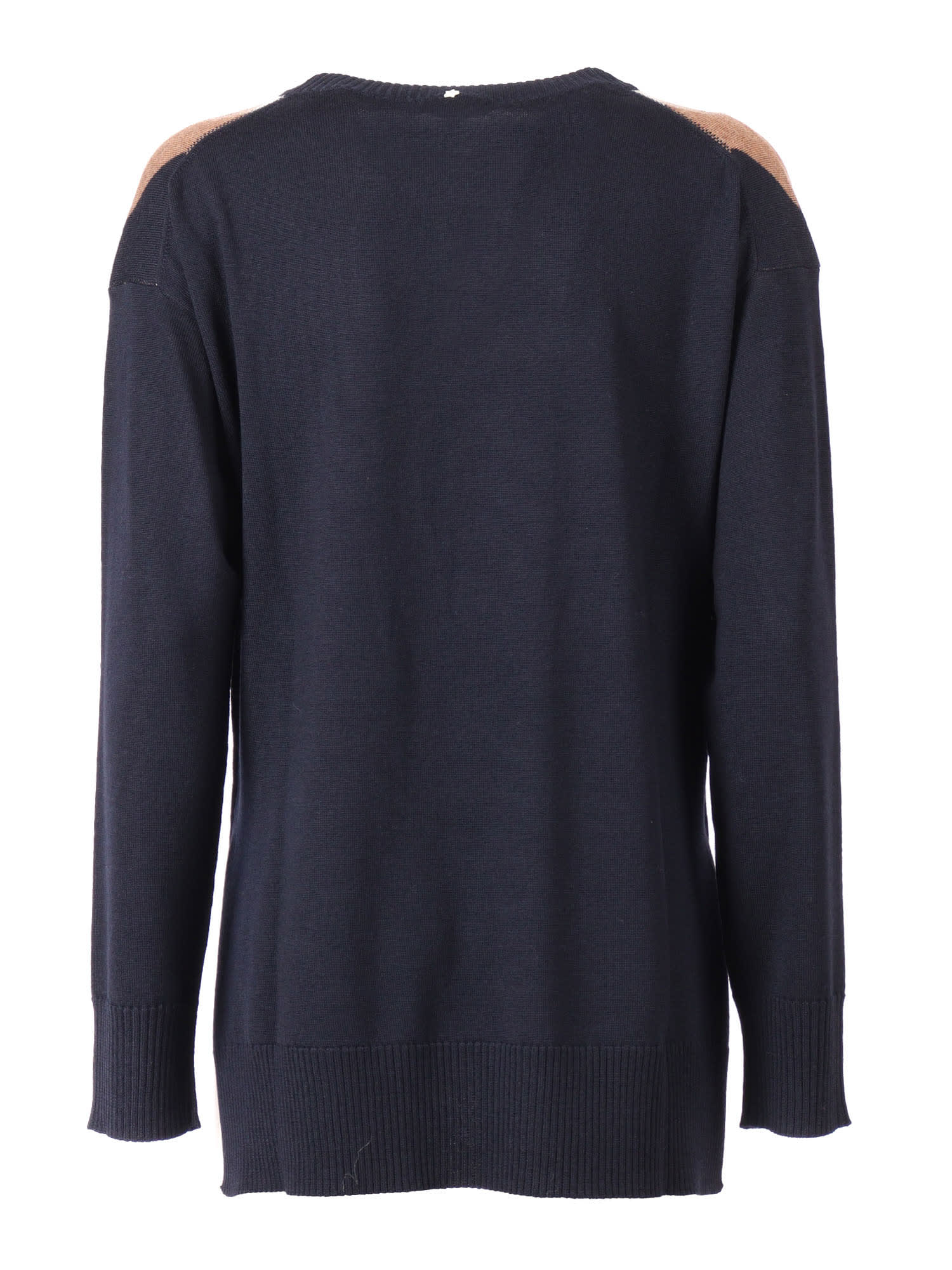 Lorena Antoniazzi Geometric-pattern Sweater In Blue