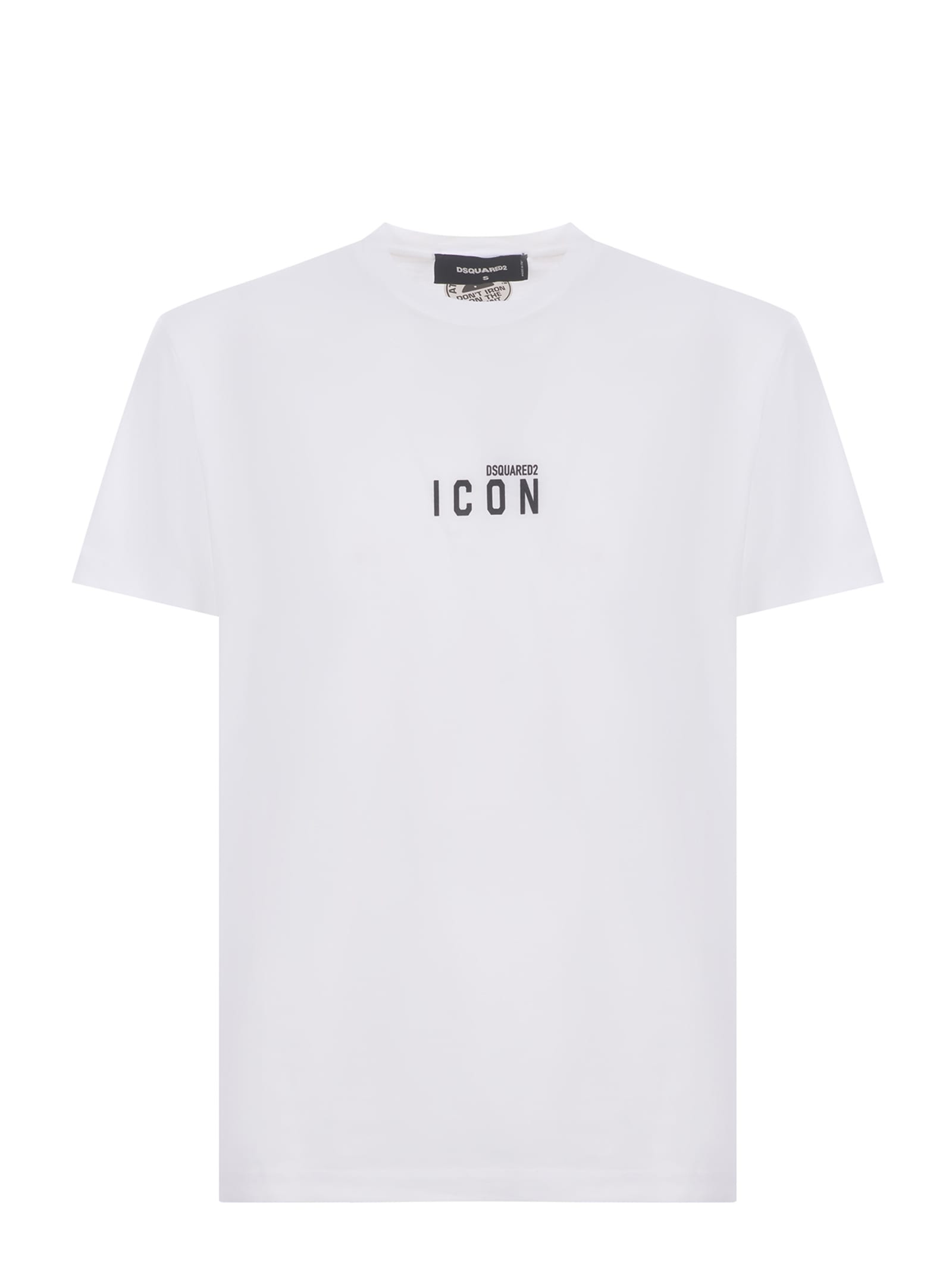 Dsquared2 Icon Logo Printed Cotton Jersey T-shirt In White | ModeSens
