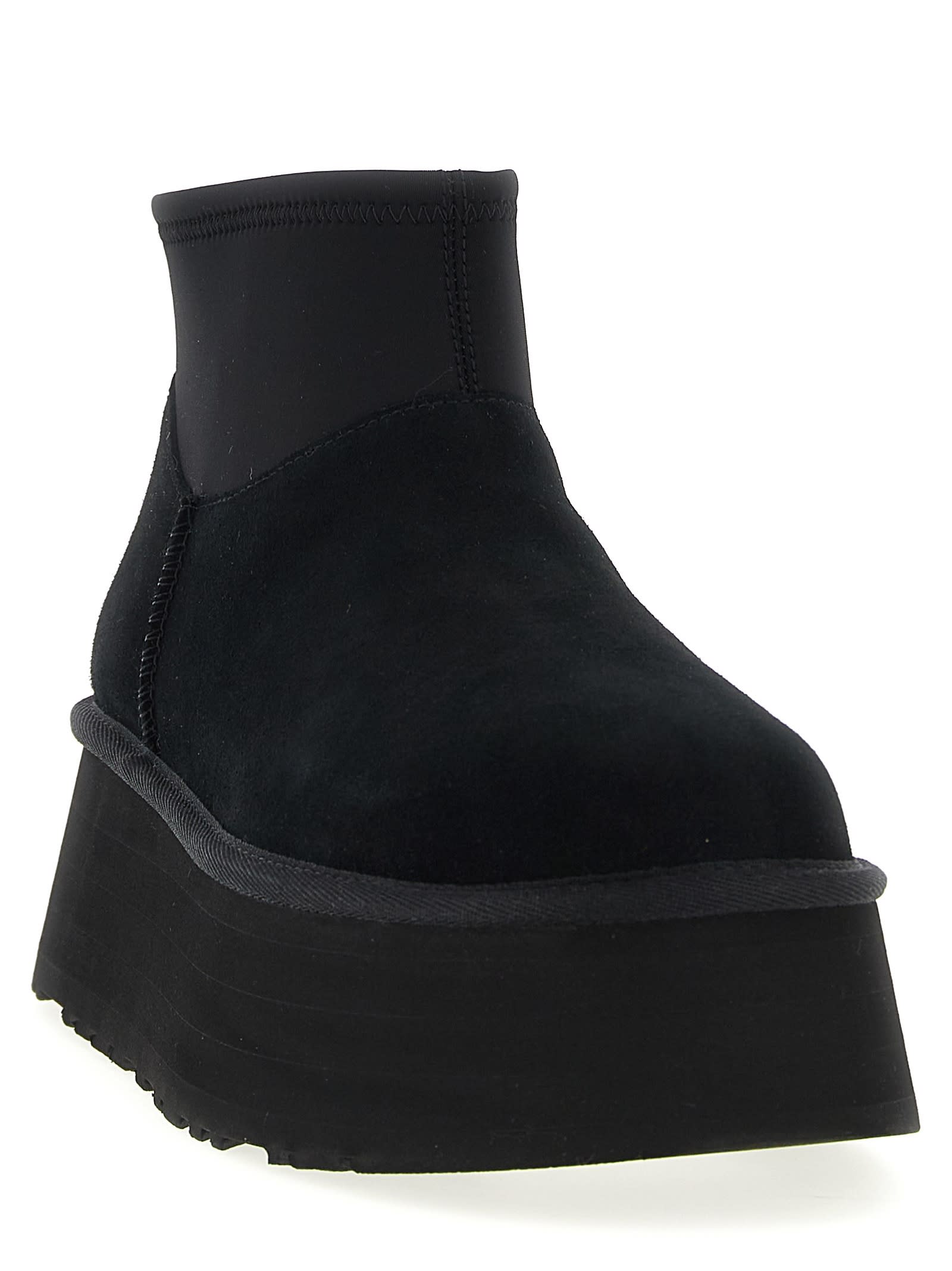 Ugg Classic Mini Dipper Ankle Boots In Black