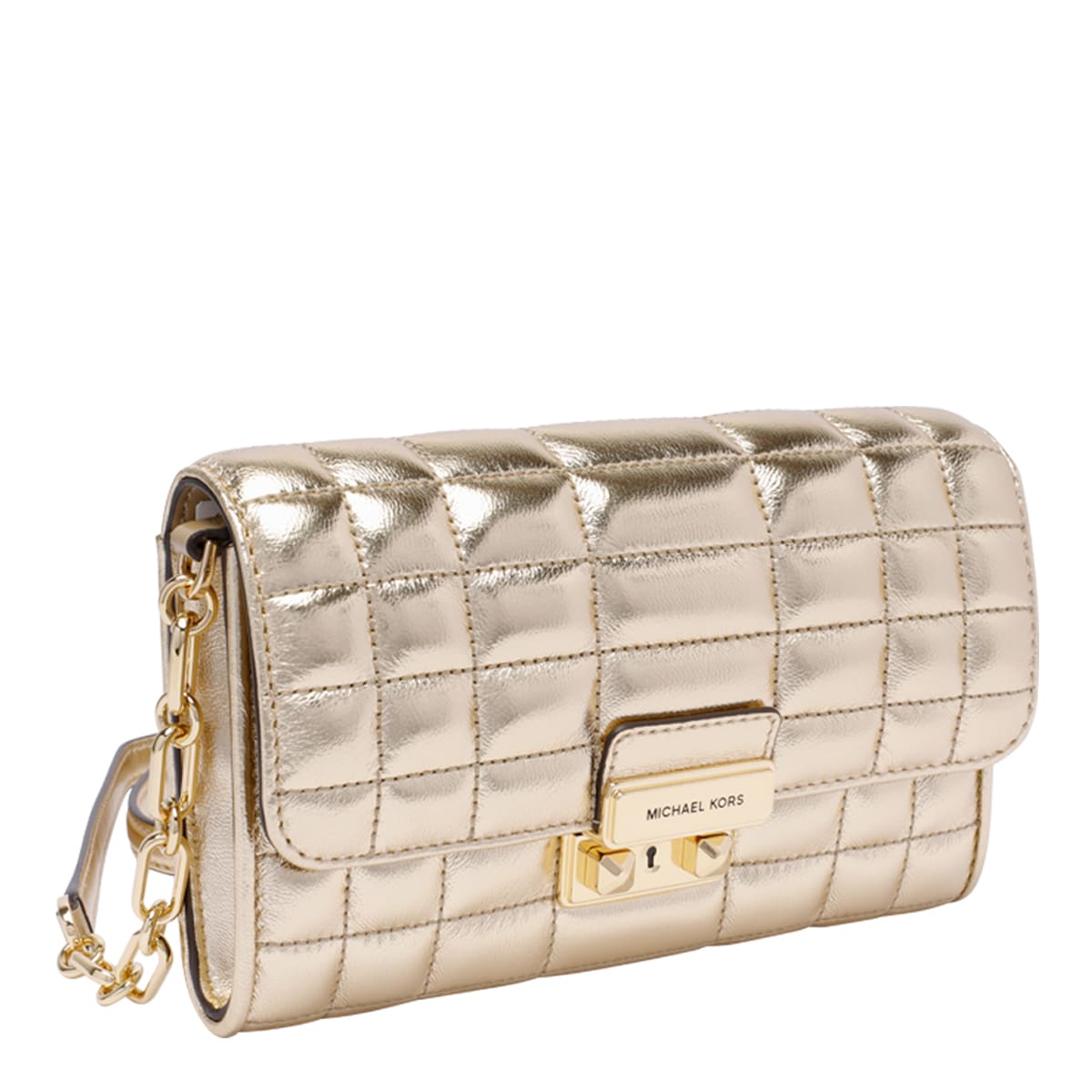 Shop Michael Michael Kors Tribeca Crossbody Bag In Golden