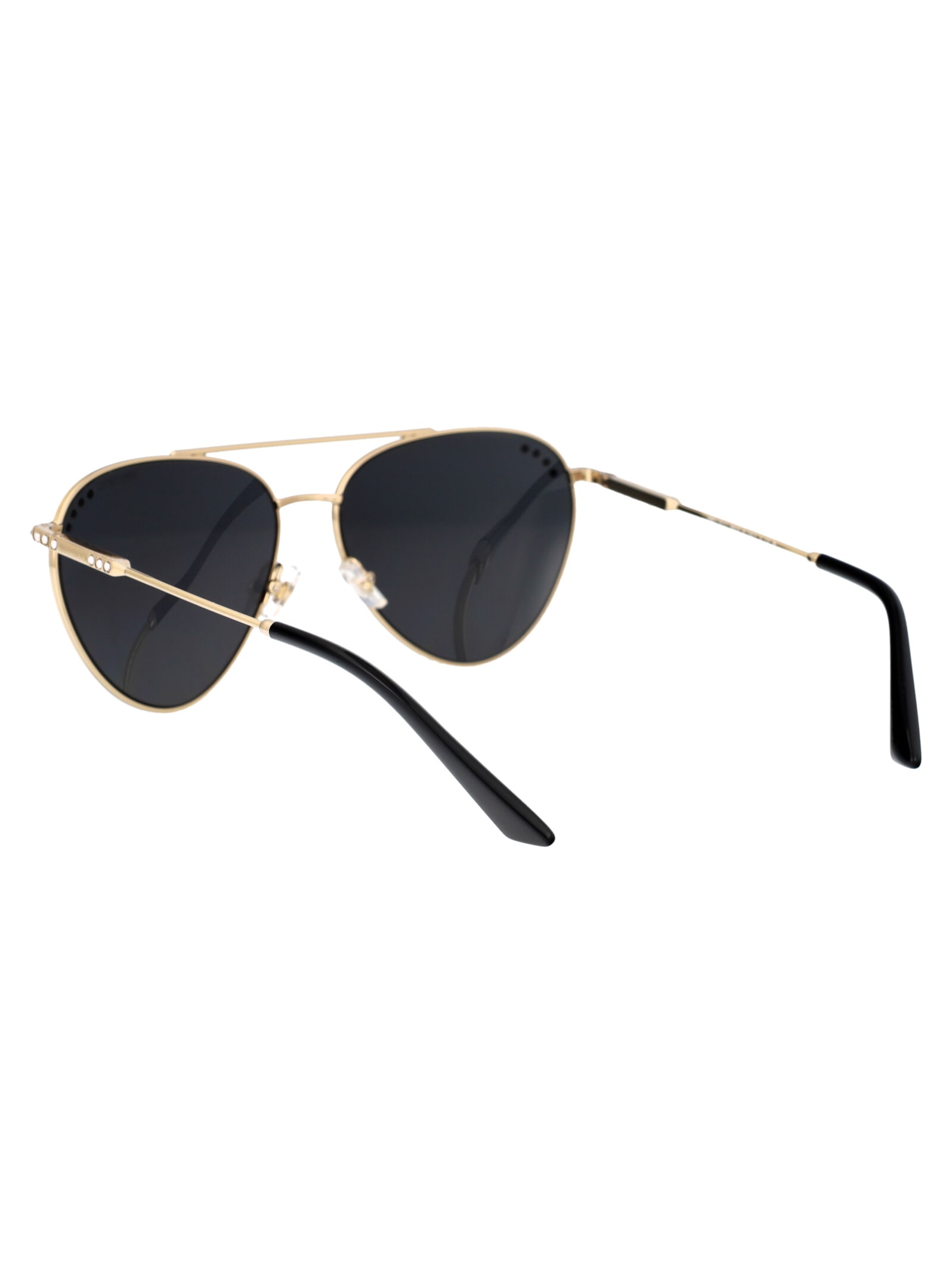 Jimmy Choo Womens Gold Jc4002b Pilot-frame Steel Sunglasses In Gold