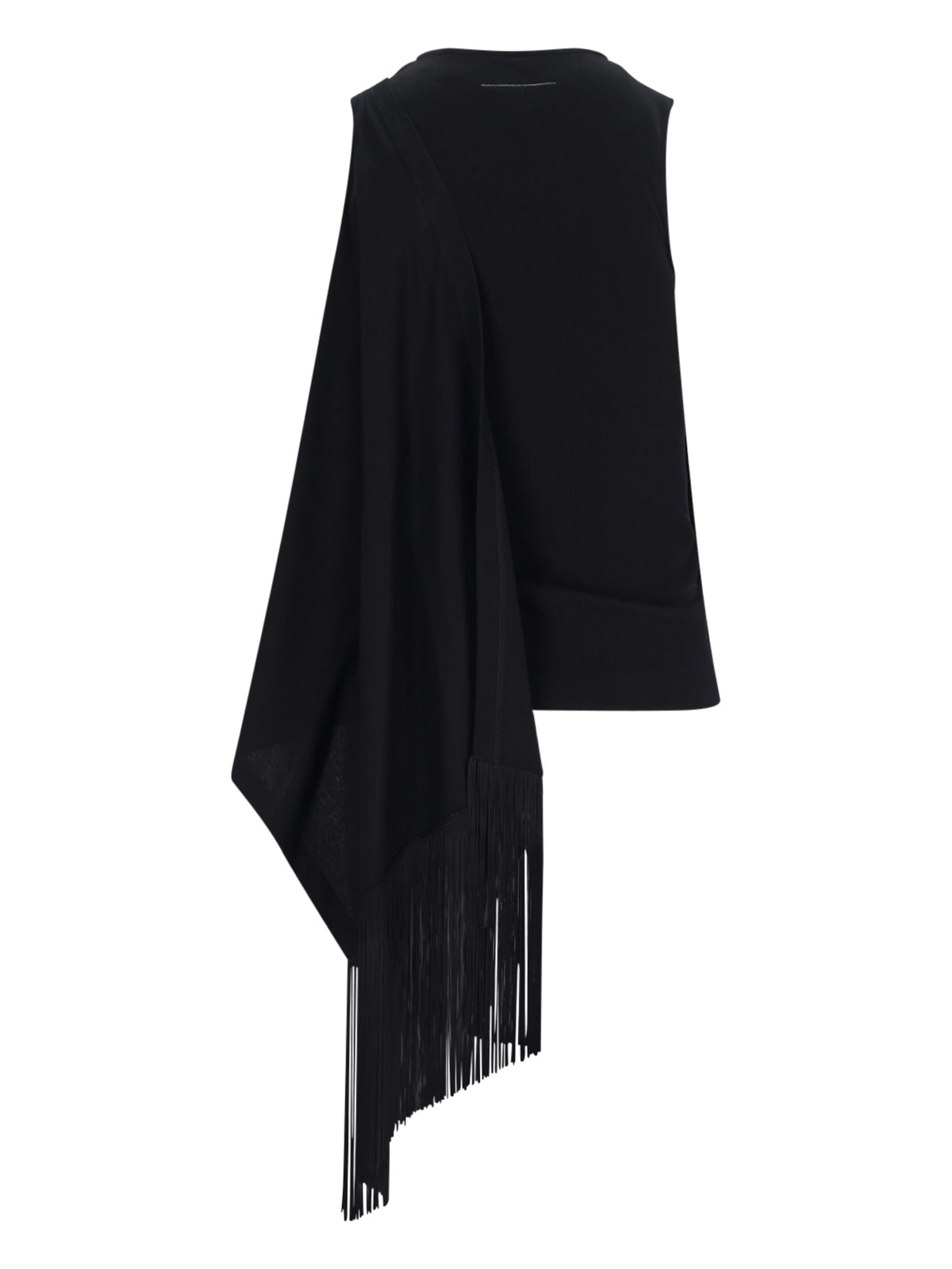 Shop Mm6 Maison Margiela Draped Tank Top In Black