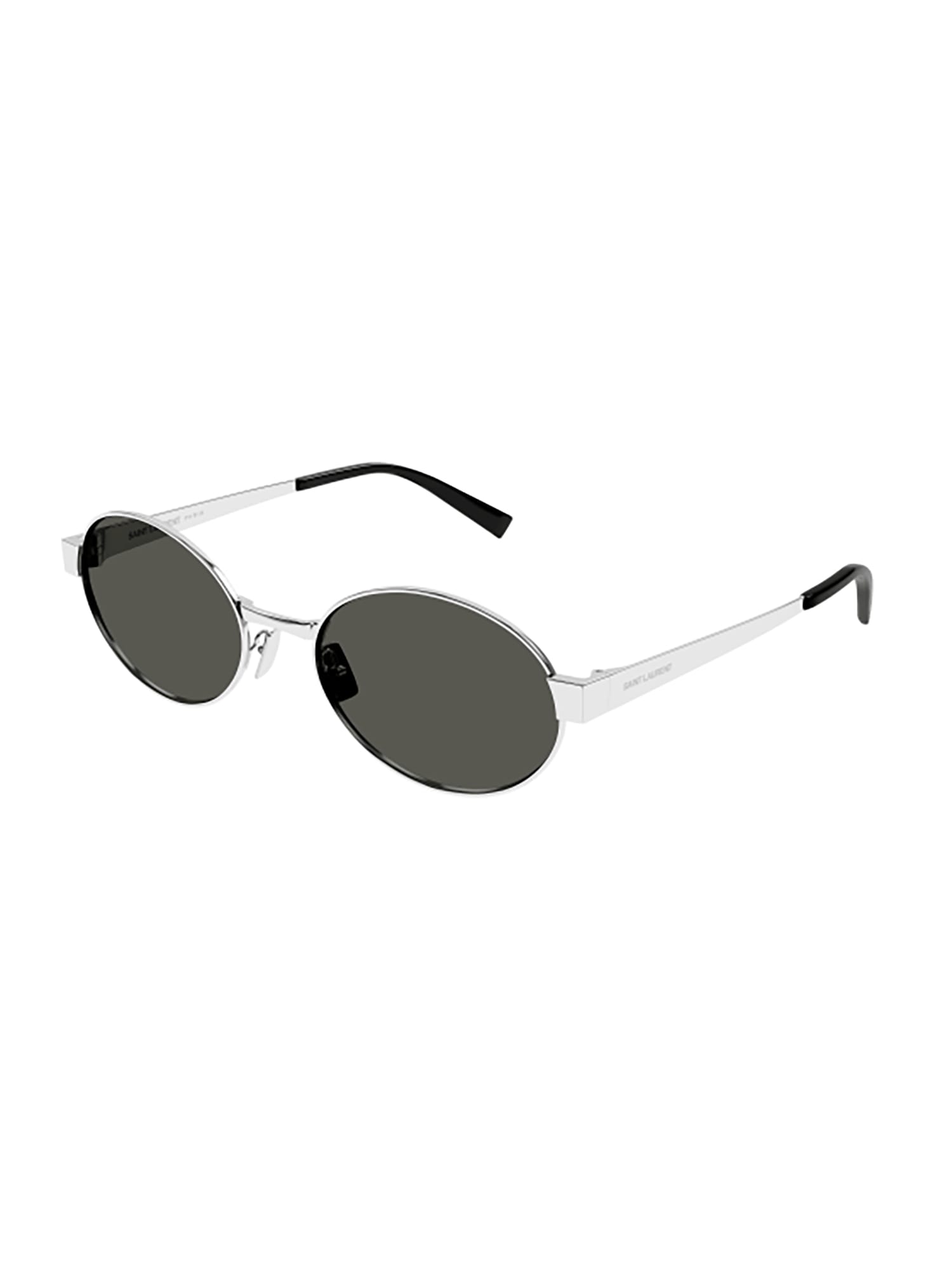 Shop Saint Laurent Sl 692 Sunglasses In Silver Silver Grey