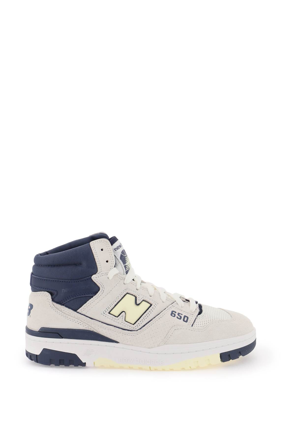 Shop New Balance 650 Sneakers In White/blue