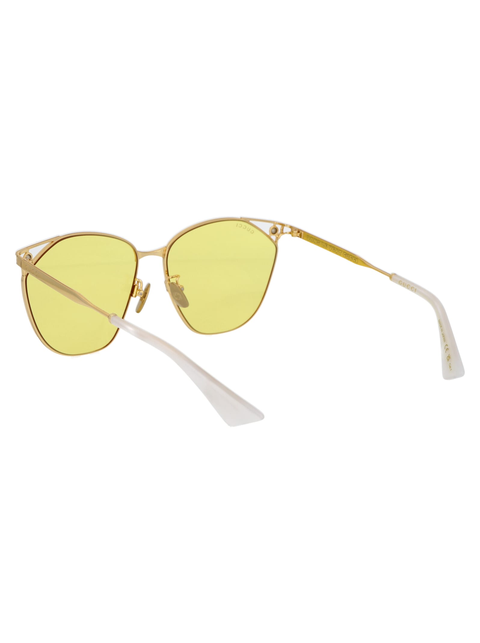 Shop Gucci Gg1375sa Sunglasses In 002 Gold Gold Yellow
