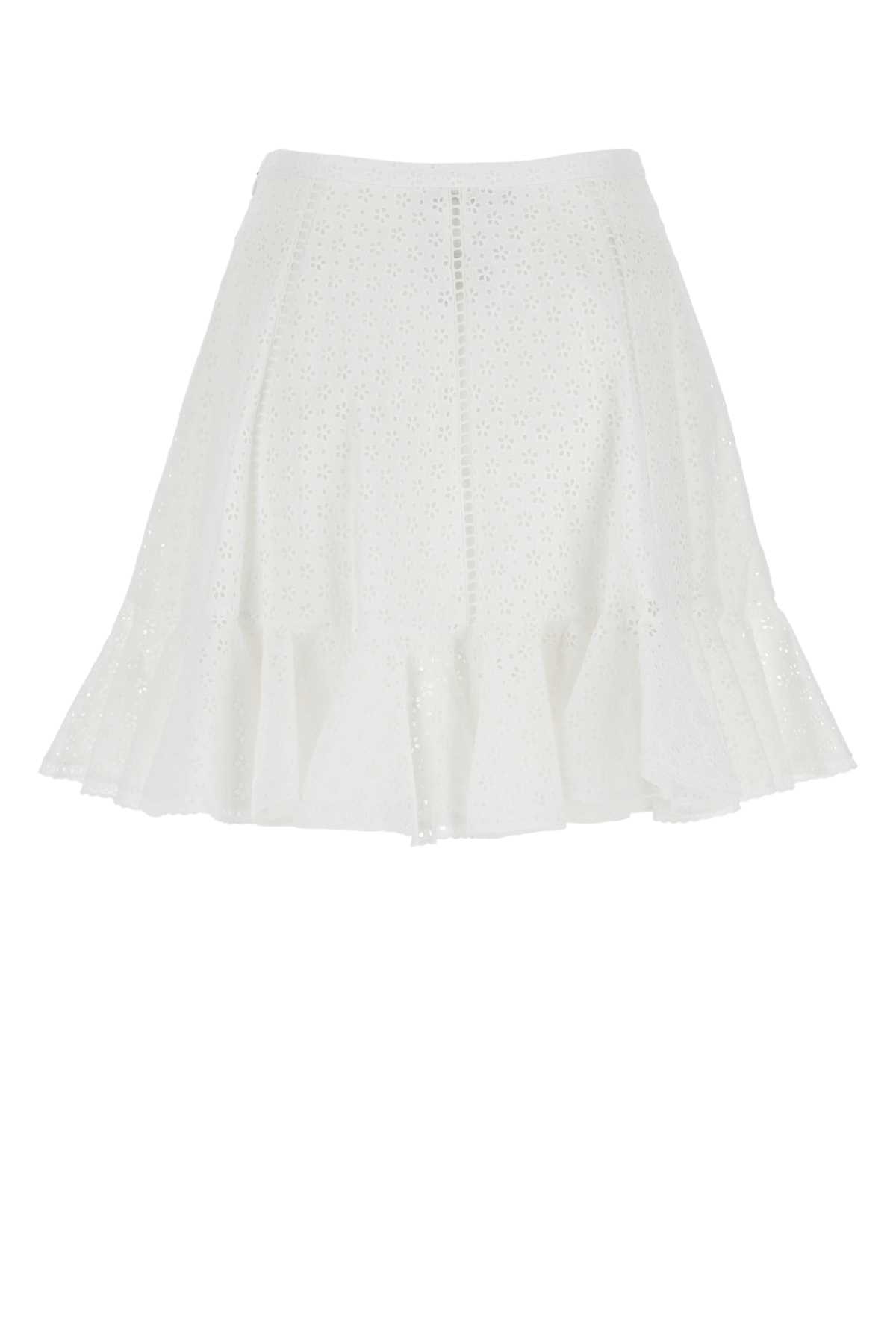 Shop Philosophy Di Lorenzo Serafini White Broderie Anglaise Skirt