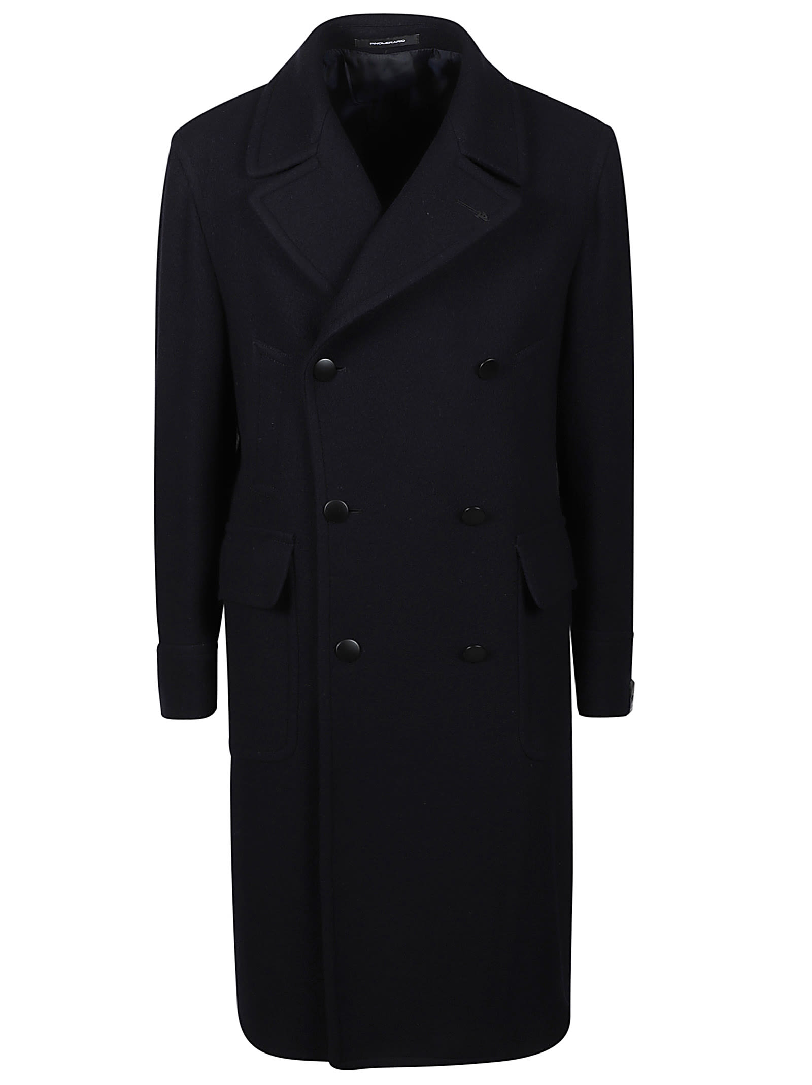 Shop Tagliatore Coat In Blu