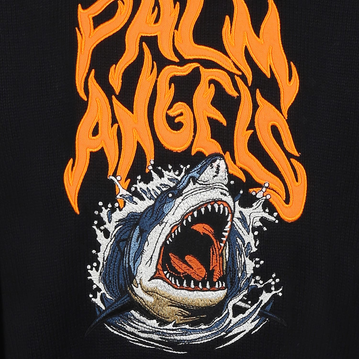 Palm Angels Black Sweater For Boy With Logo In Black