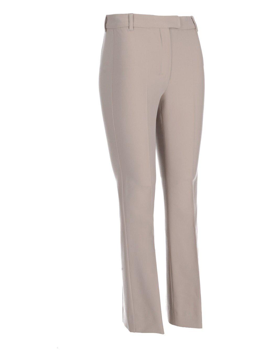 Shop 's Max Mara High Waist Slim Fit Trousers In Beige