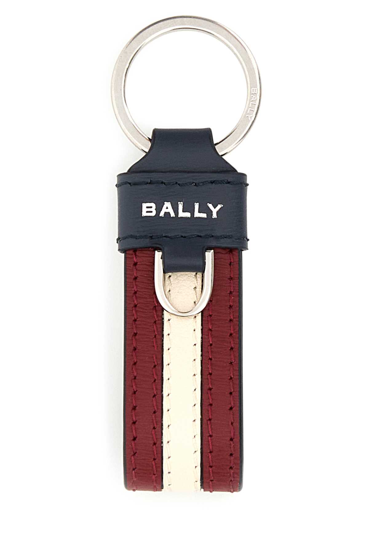 Two-tone Leather Key Ring