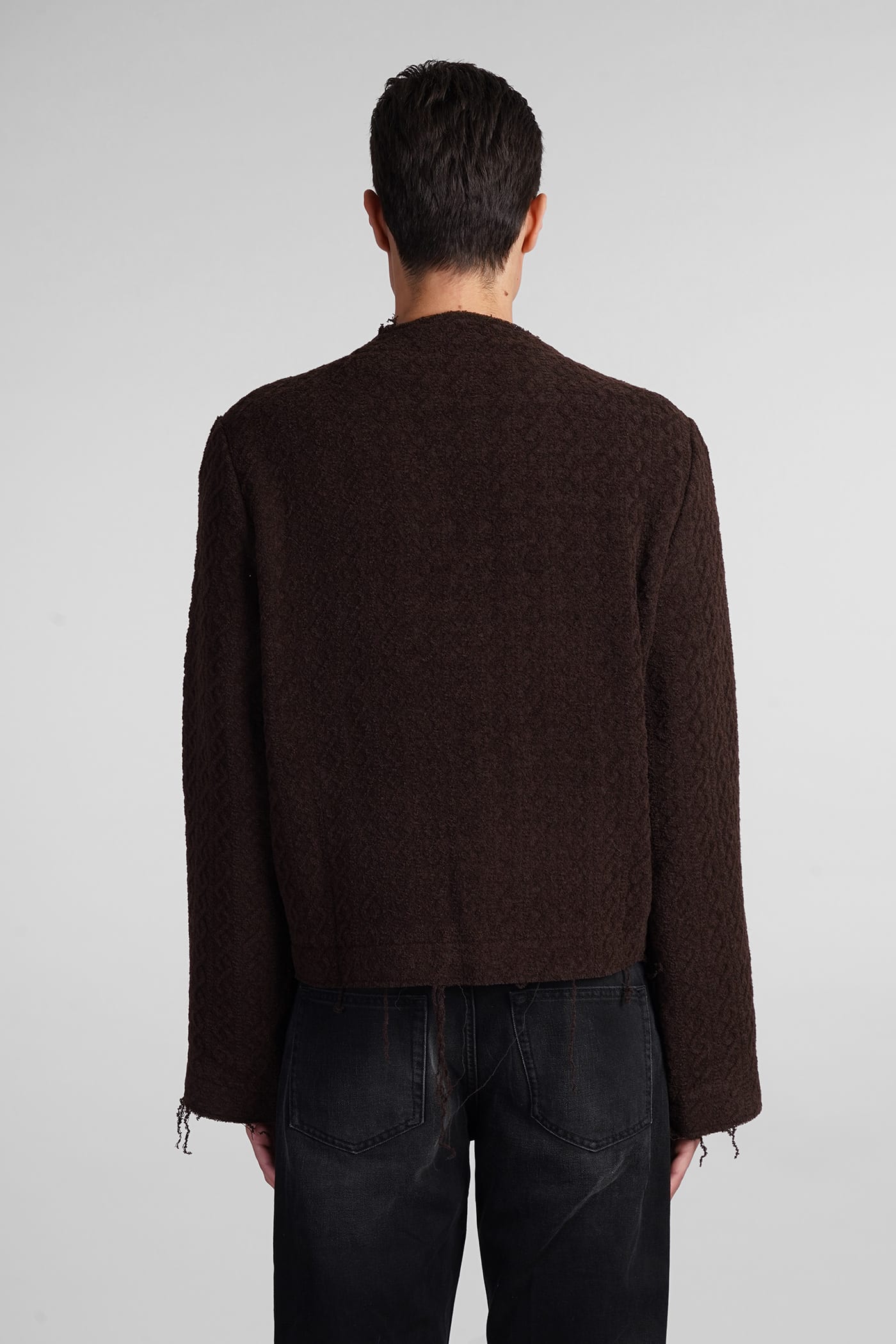 Shop Séfr Zola Cardigan Cardigan In Brown Polyacrylic