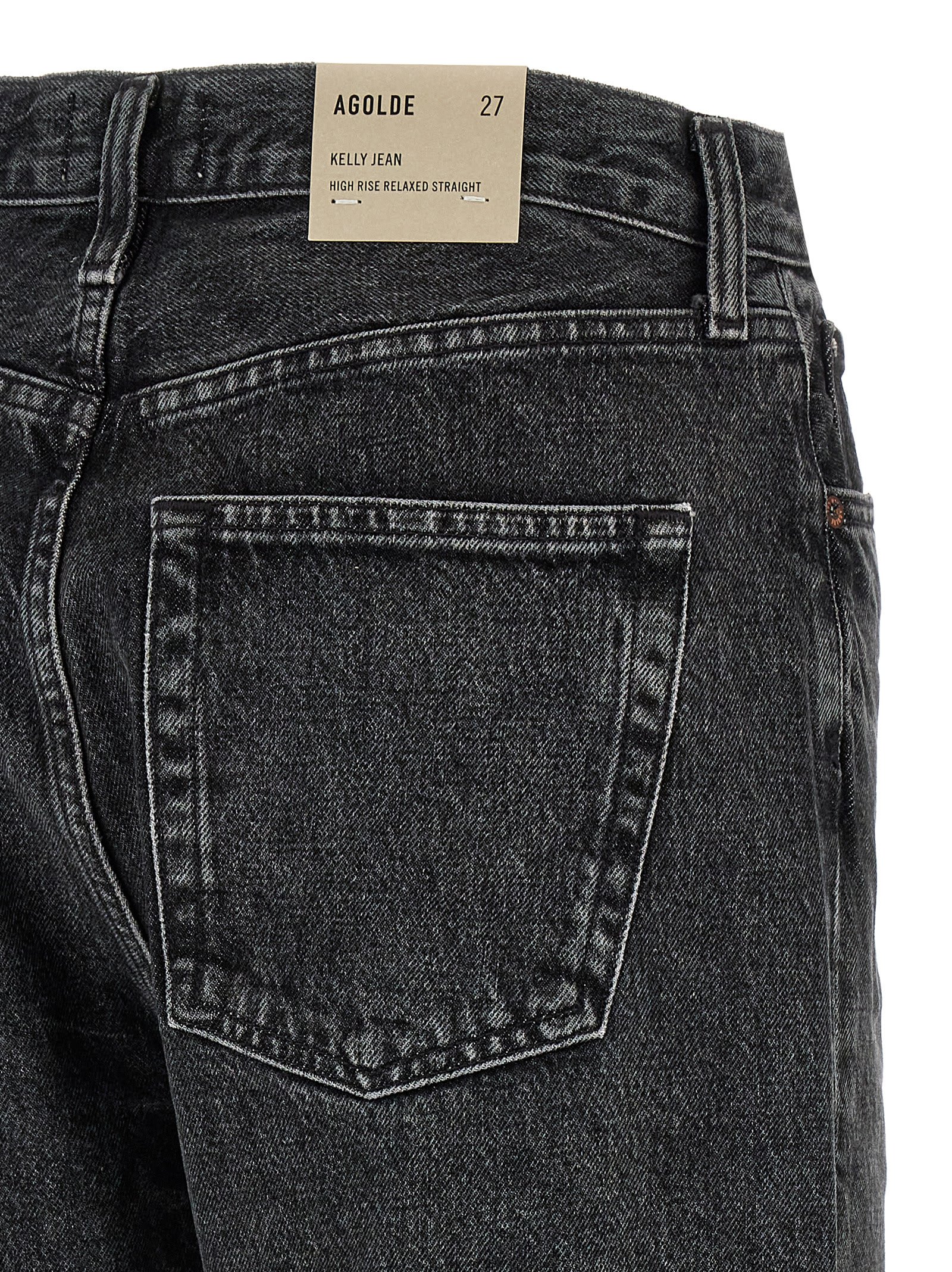 Agolde Low Slung Baggy Jeans In Black