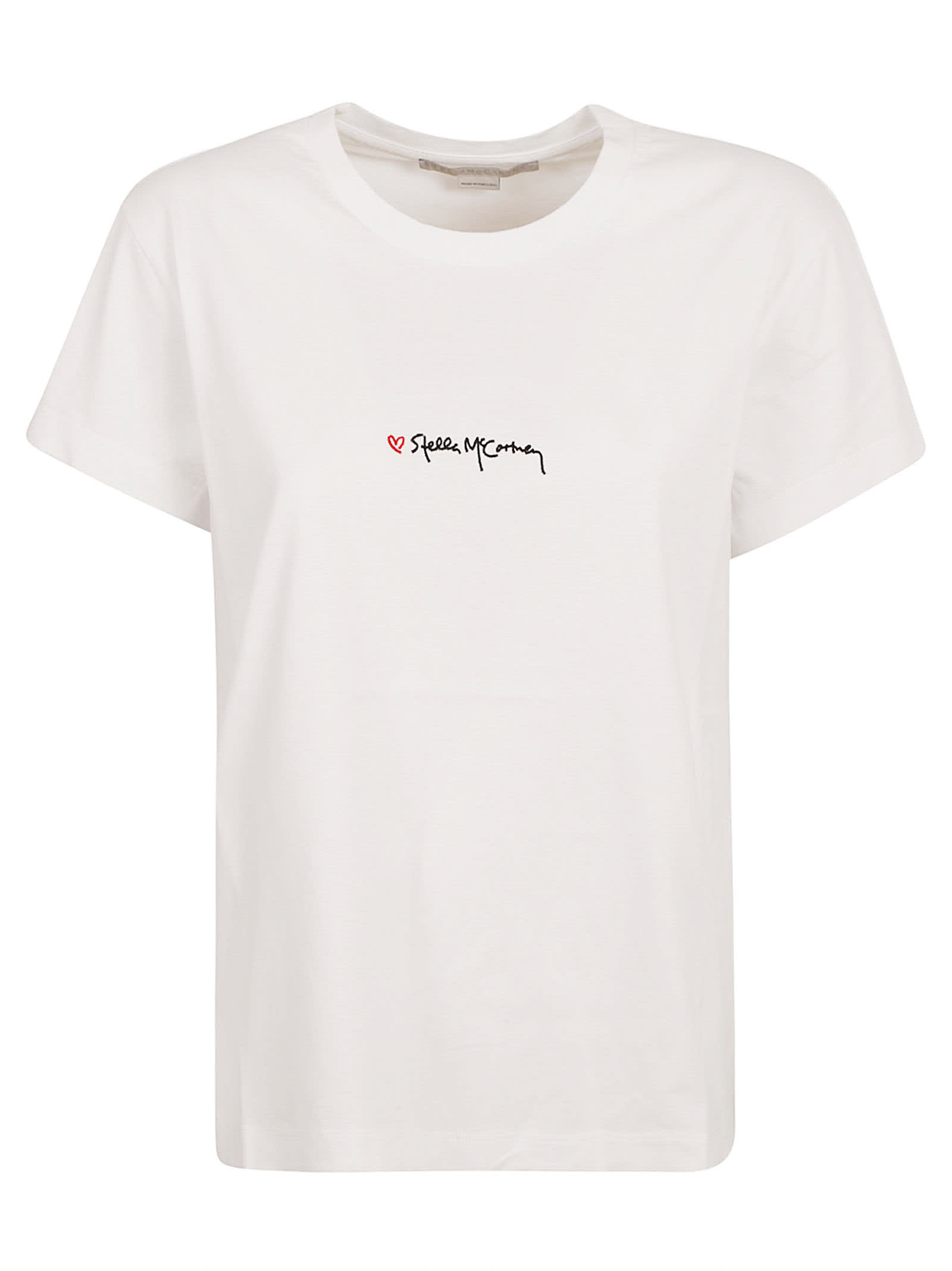 Stella Mccartney Iconic Smc Embroidery T-shirt In Pure White