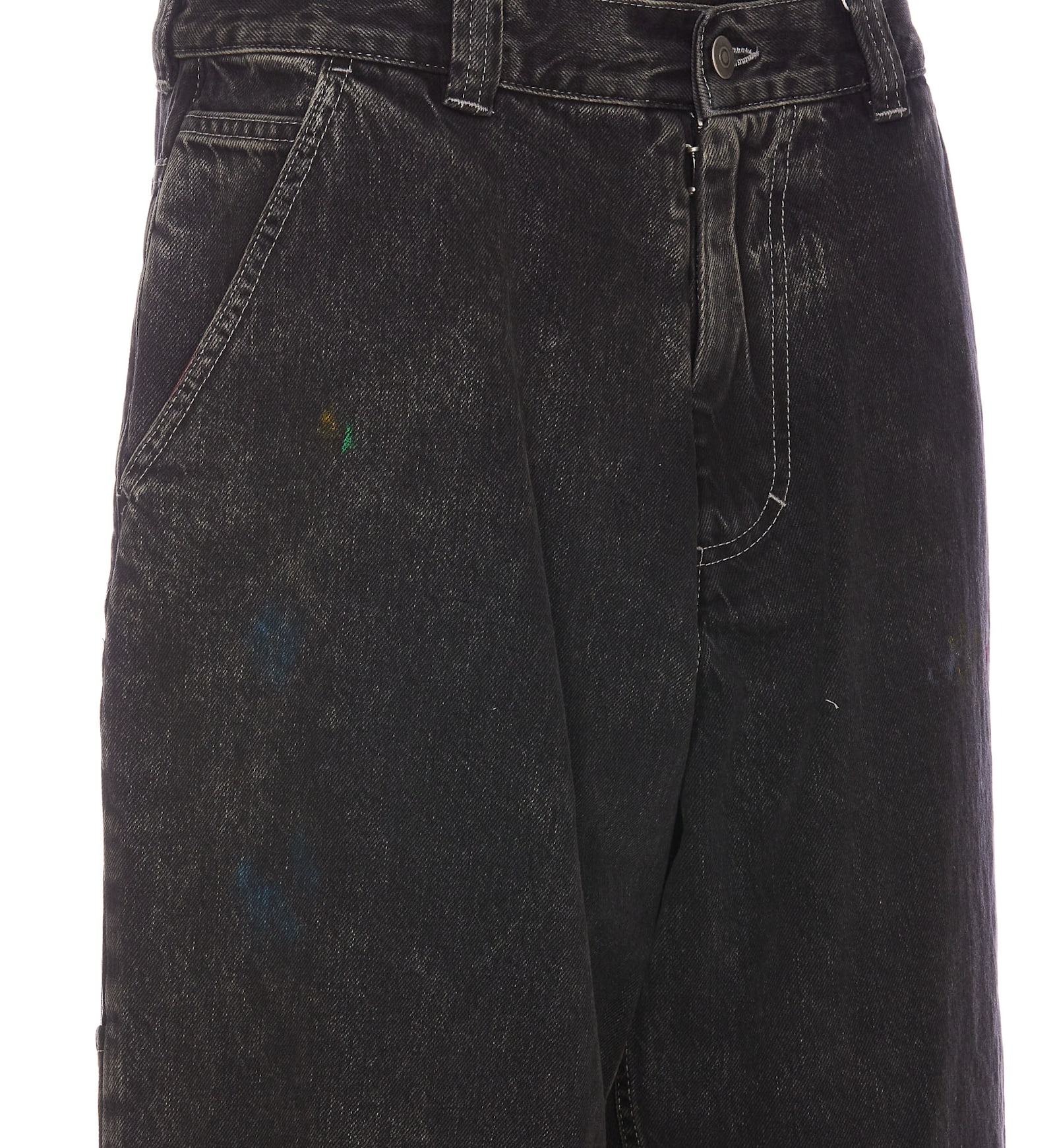 Shop Maison Margiela Jeans Pants In Black