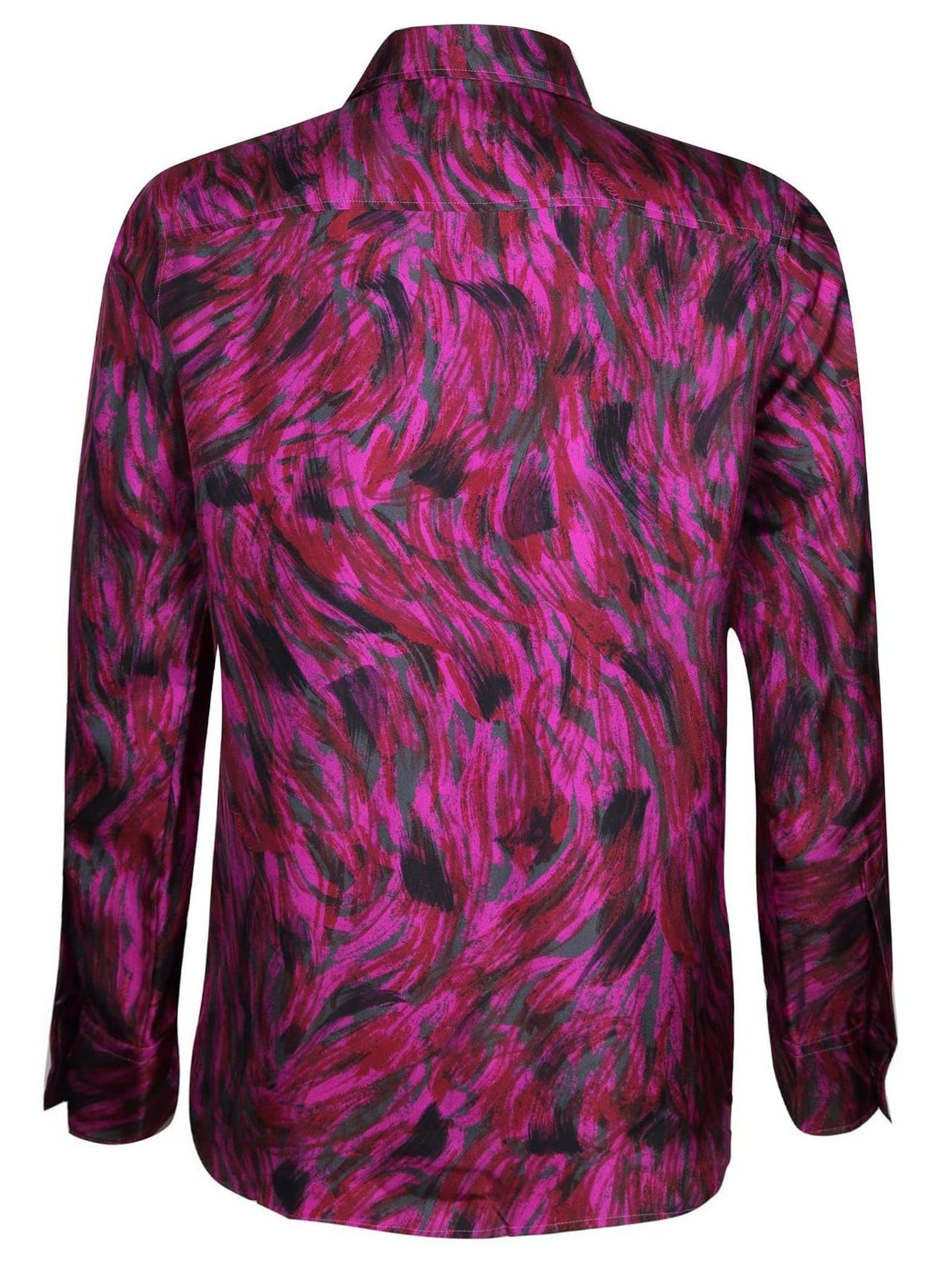 Shop Lanvin Fuchsia Silk Shirt