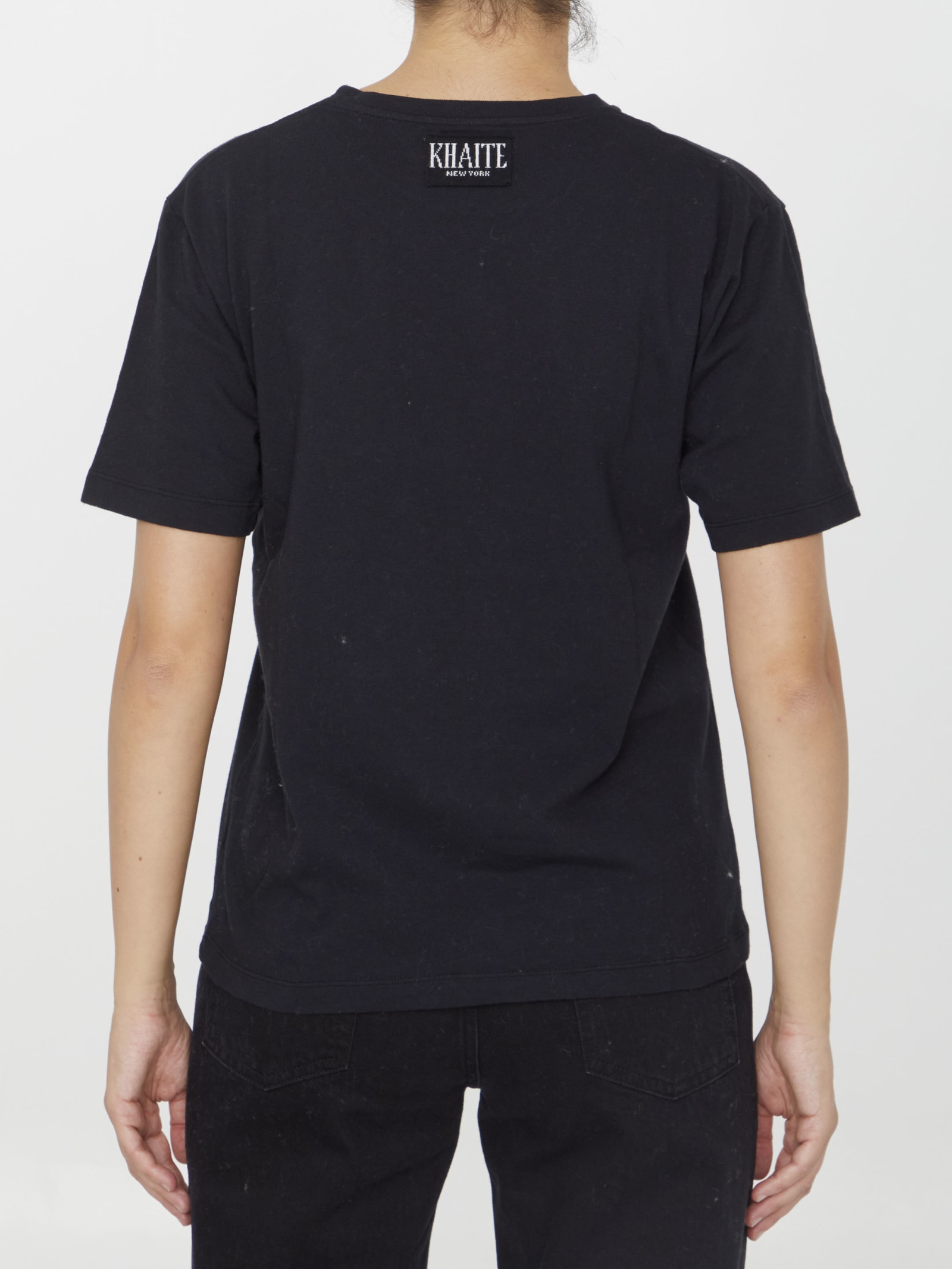 Shop Khaite Mae T-shirt In Black