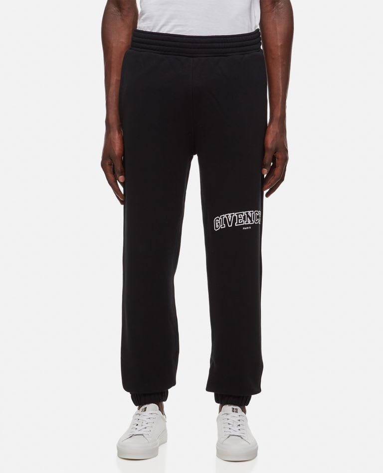 Givenchy Logo-embroidered Tapered Sweatpants In Black