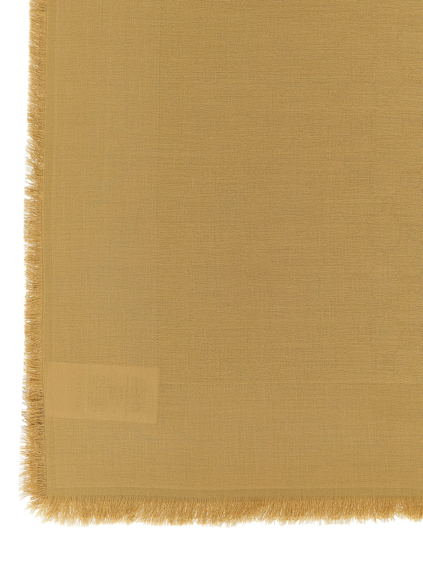 Gucci Square Shawl Fringed Edges In Brown