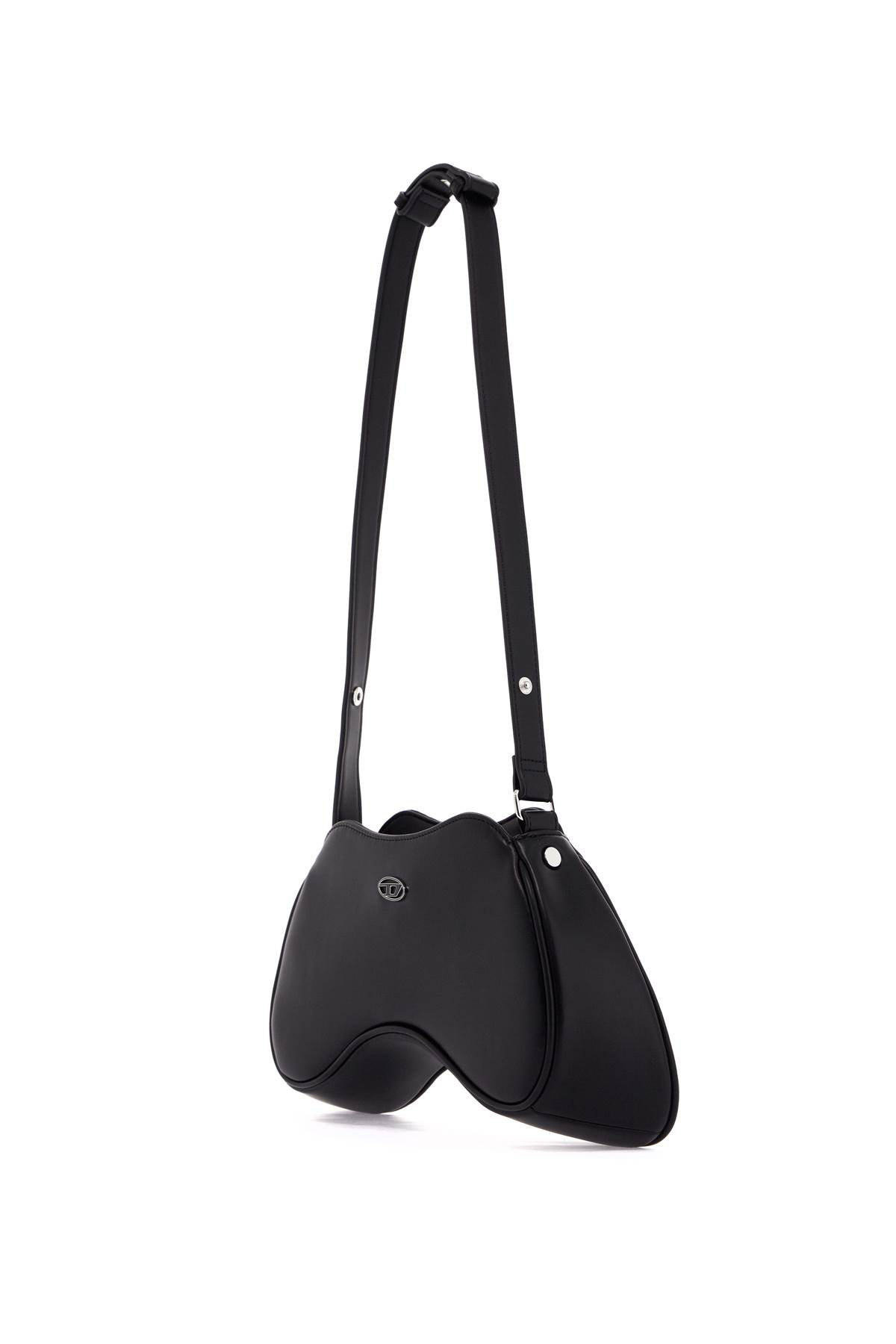 DIESEL SMOOTH FAUX LEATHER SHOULDER BAG WITH PLAY DESIGN. 