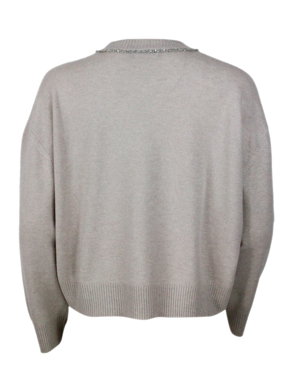 Fabiana Filippi Wool Blend Crewneck In Gray