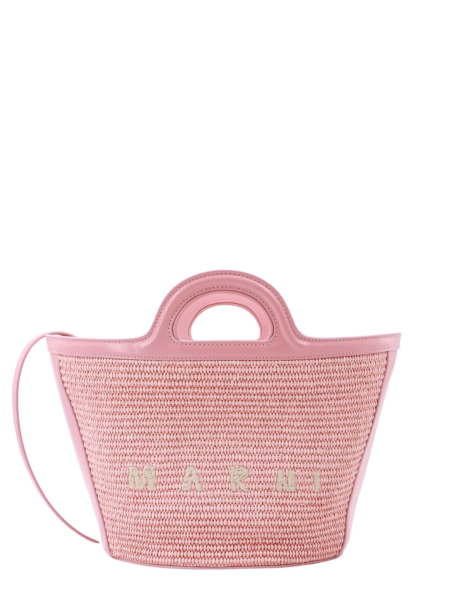 Shop Marni Tropicalia Handbag In Light Pink/light Pink