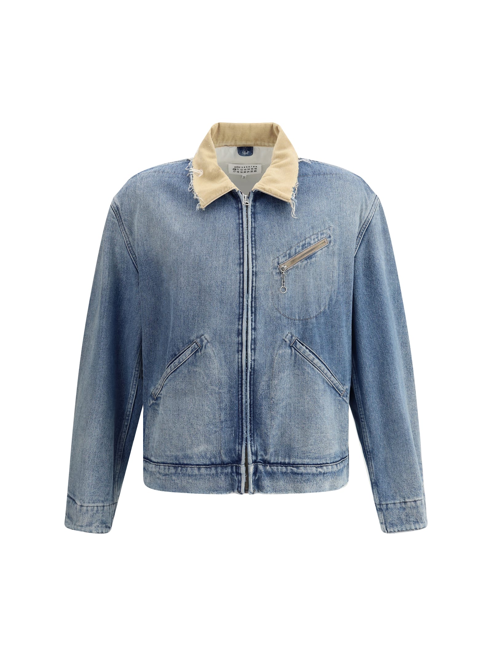 Maison Margiela Cotton Denim Workwear Zip Jacket