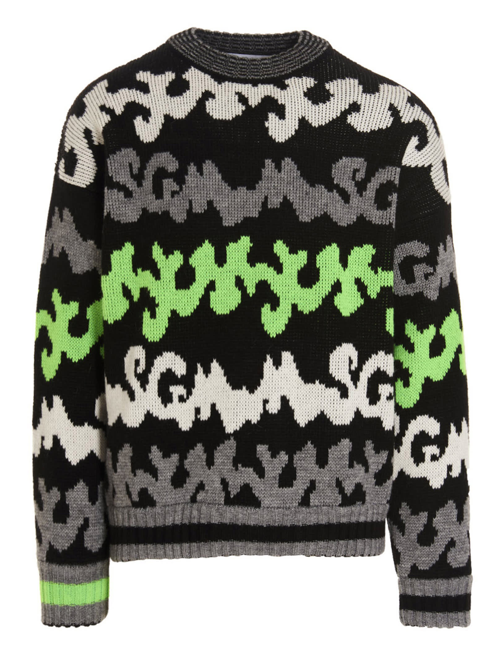 MSGM Jacquard Logo Sweater