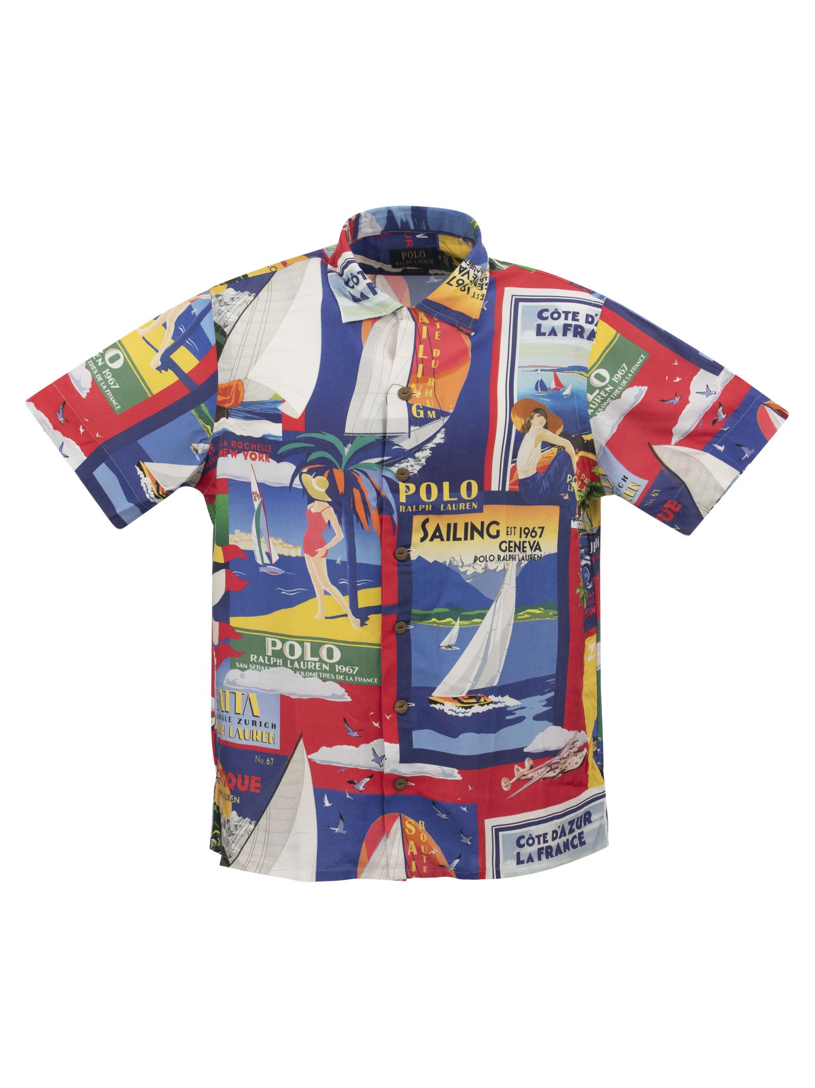 Ralph Lauren Short-sleeved Shirt With Cruise Print