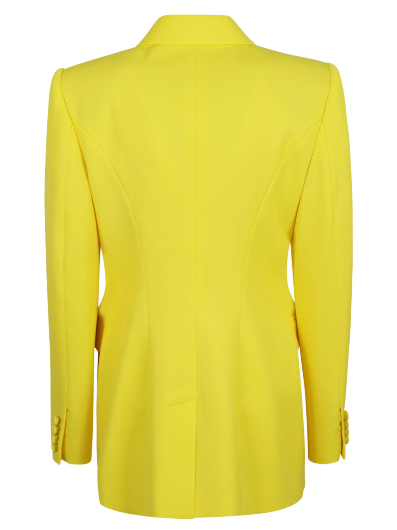 Shop Alexander Mcqueen Fitted Db Dinner Jacket In Bright Yellow