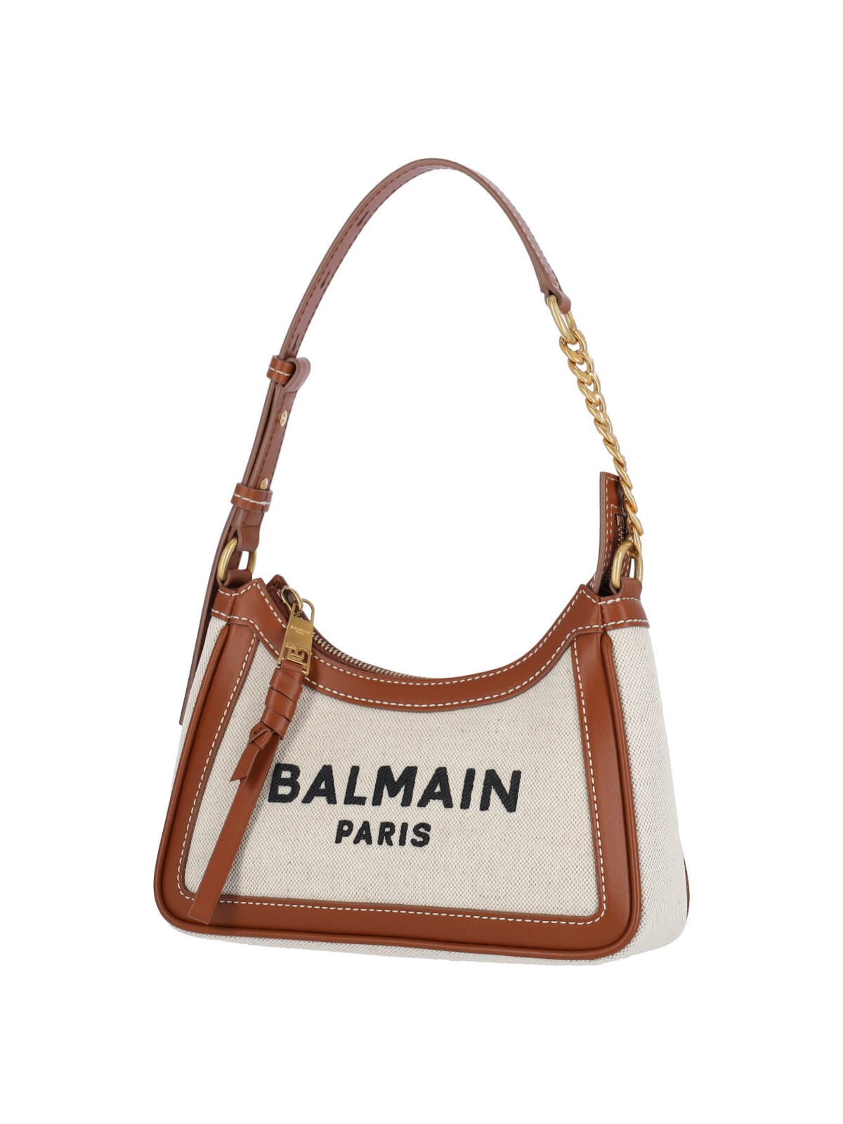 Balmain B-army Shoulder Bag In Brown