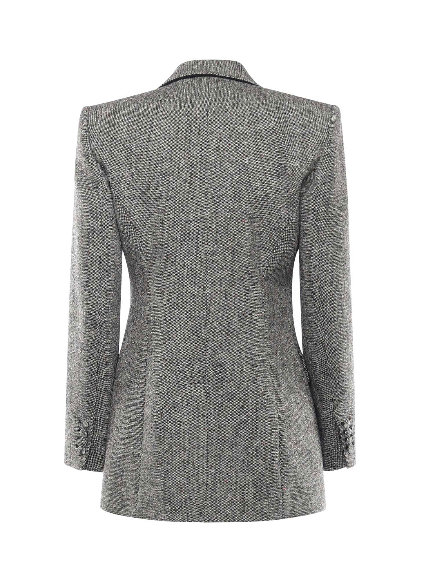 Valentino Double-breasted Natte Buttoned Blazer In Animal Print
