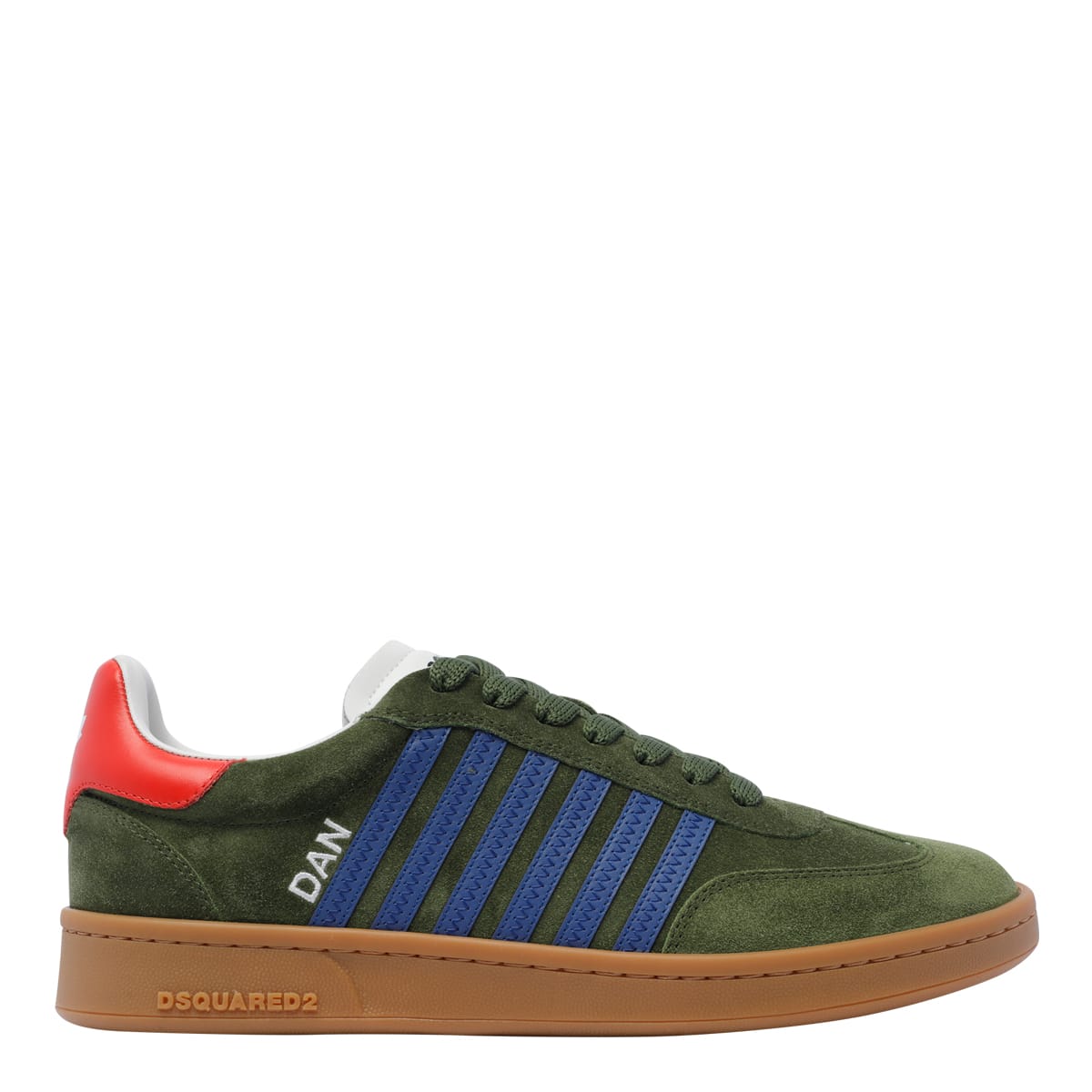 Shop Dsquared2 Boxer Sneakers In Verde Blu