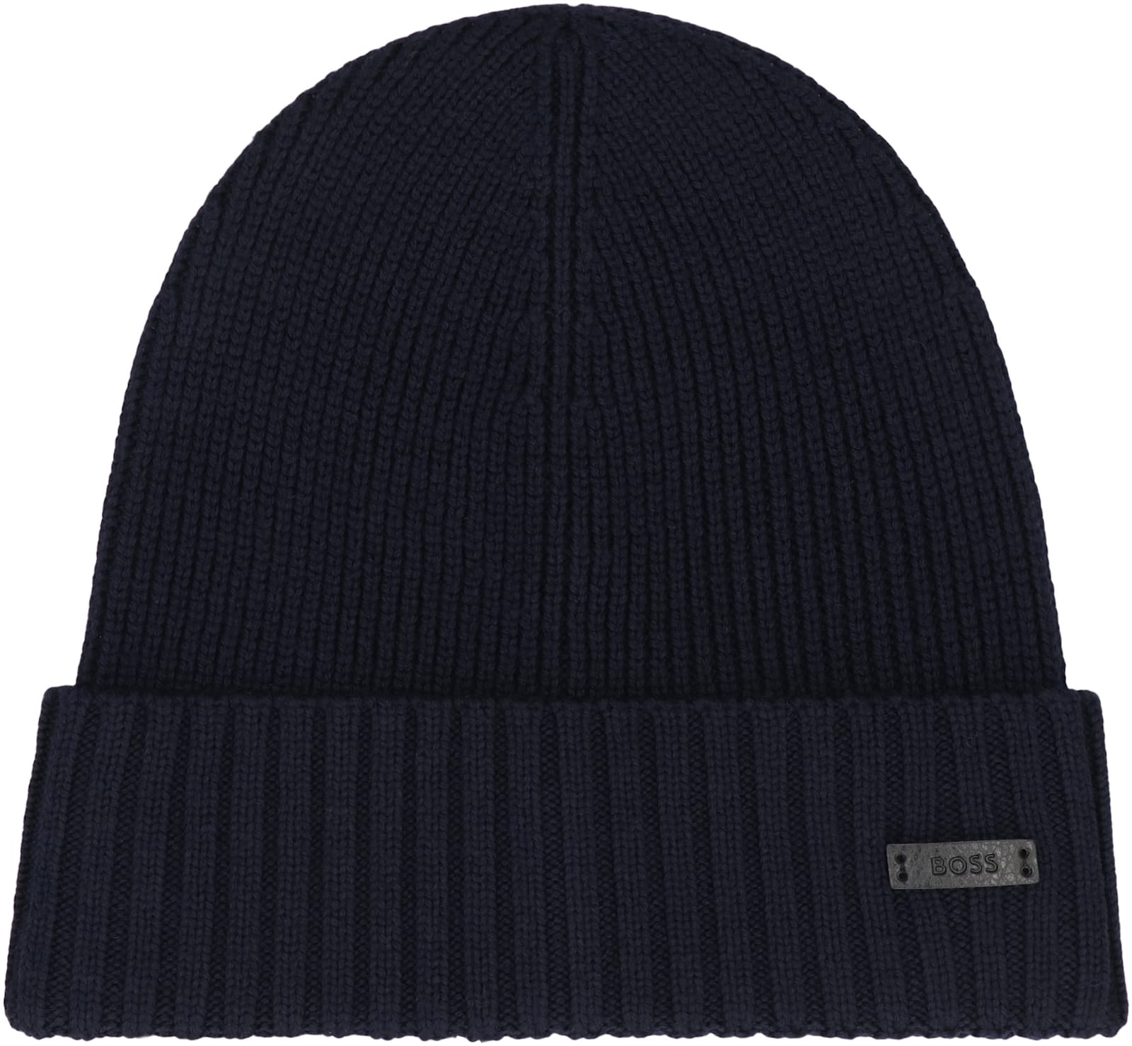 Hugo Boss Beret Made Of Virgin Wool With Logo In Black