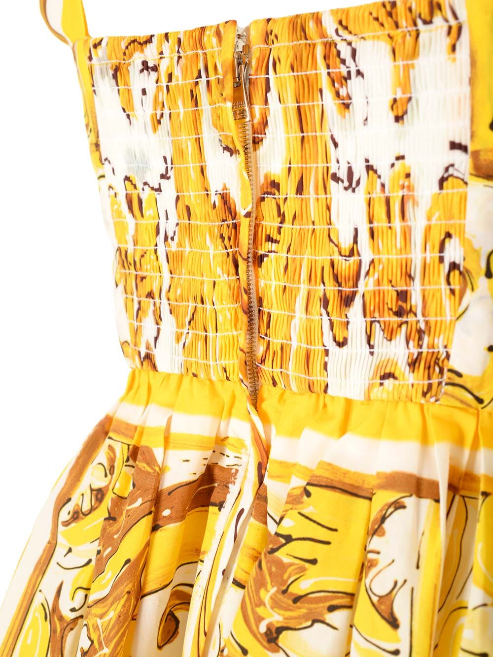 Shop Dolce & Gabbana Short Dress In Yellow