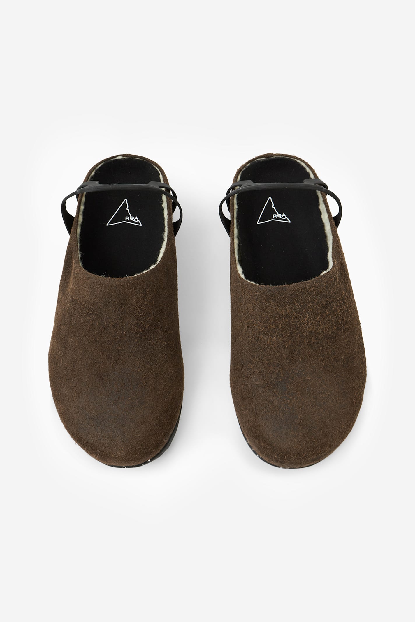 Roa Fedaia Suede Back-strap Mule In Brown