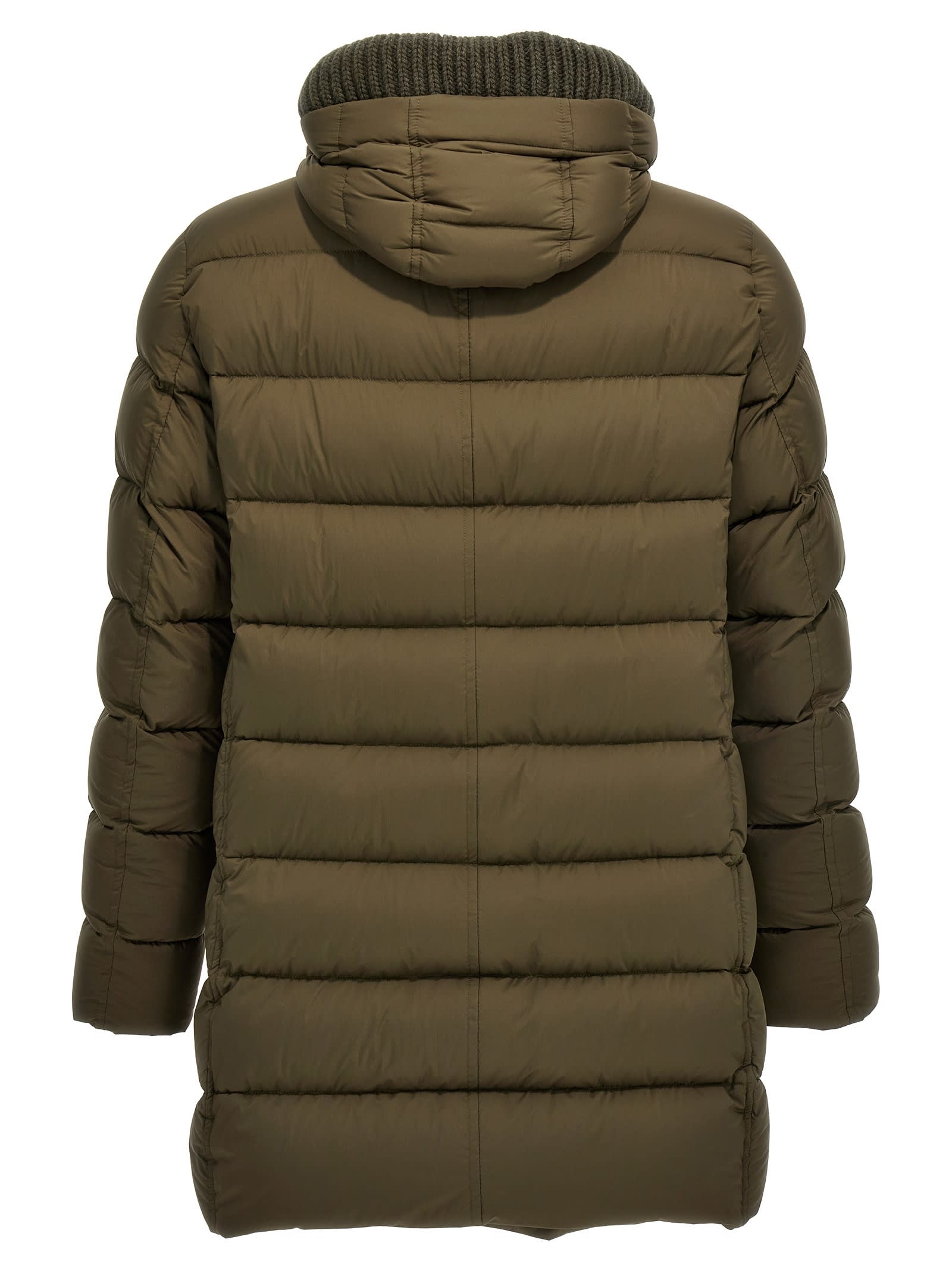 Shop Herno Il Parka Down Jacket In Green
