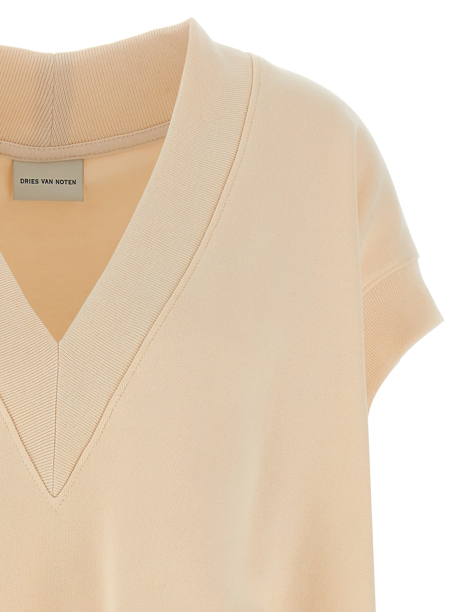 Dries Van Noten Sweatshirt Vest In Beige