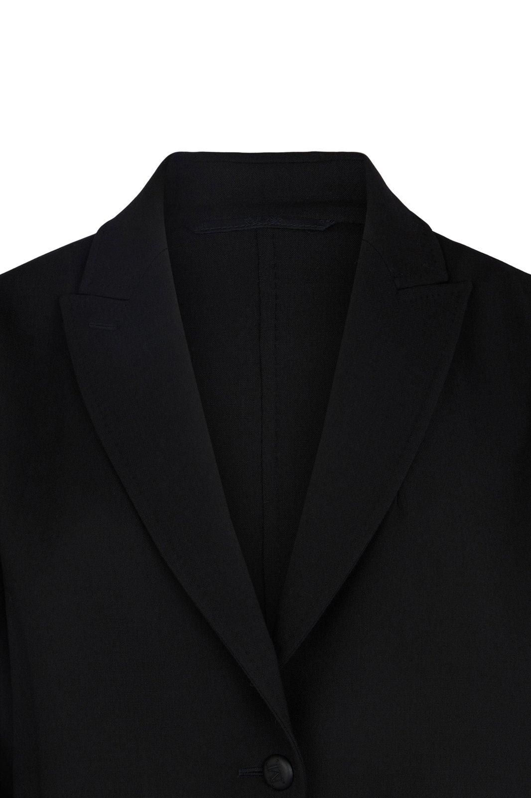 Max Mara V-neck Single-breasted Jacket In Black