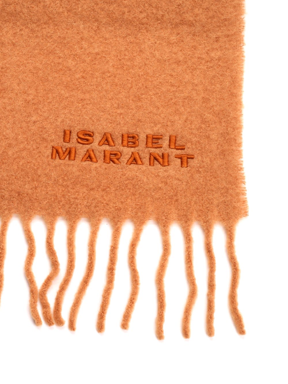 Shop Isabel Marant Firny Scarf With Fringes In Brown