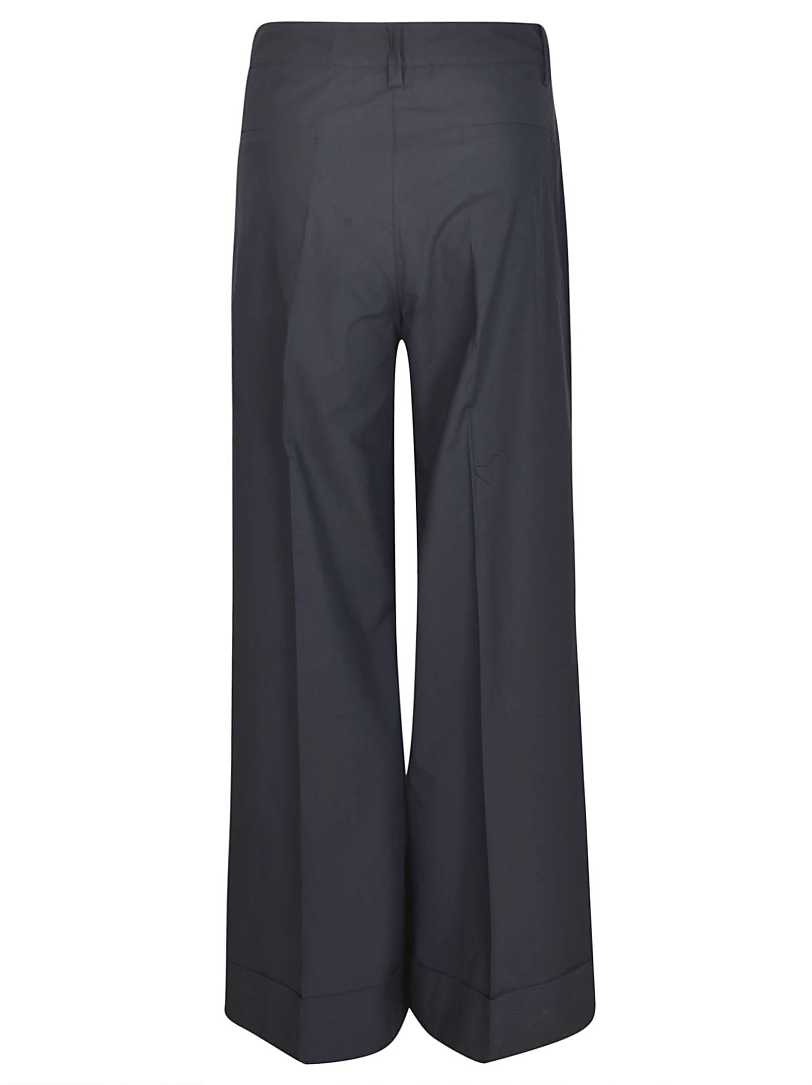 Shop P.a.r.o.s.h Straight Buttoned Trousers In Blue
