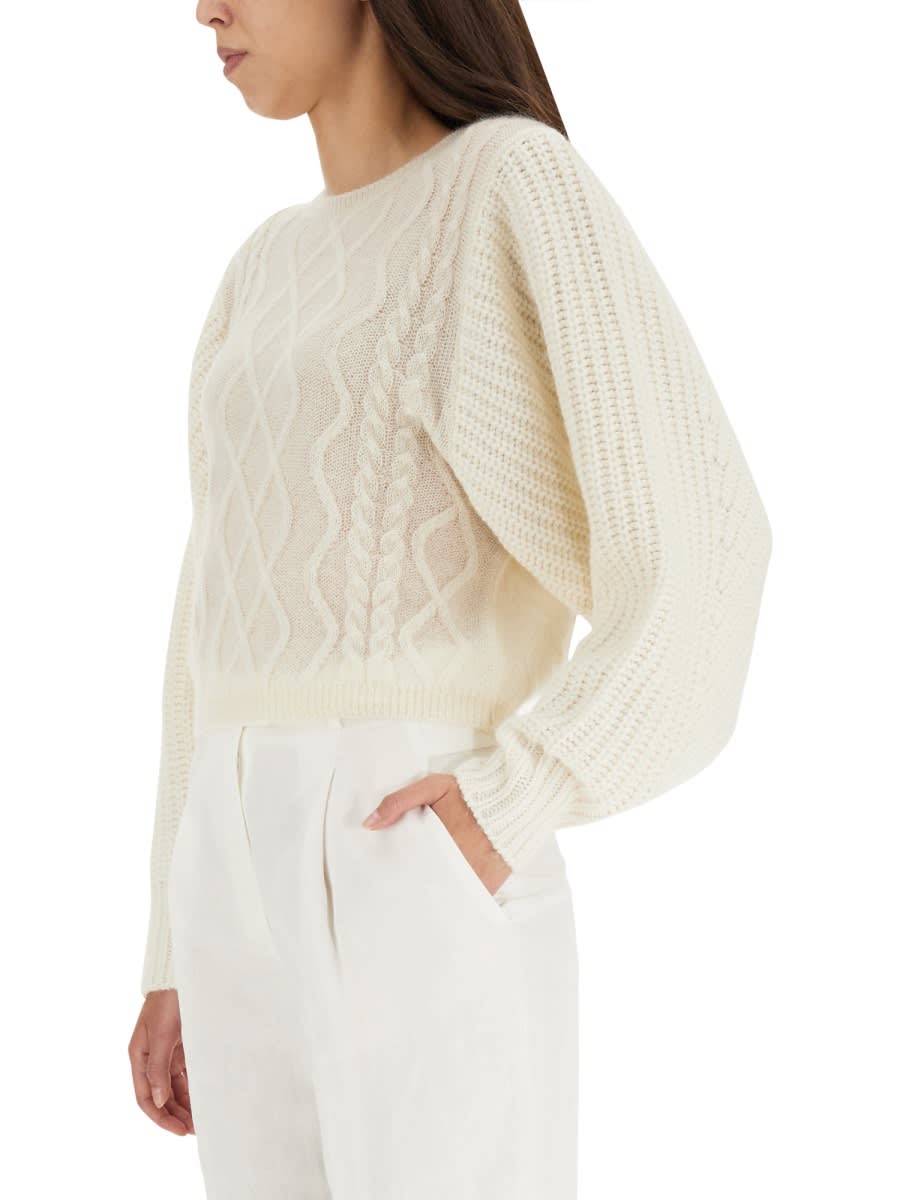 Shop Fabiana Filippi Wool Jersey. In White