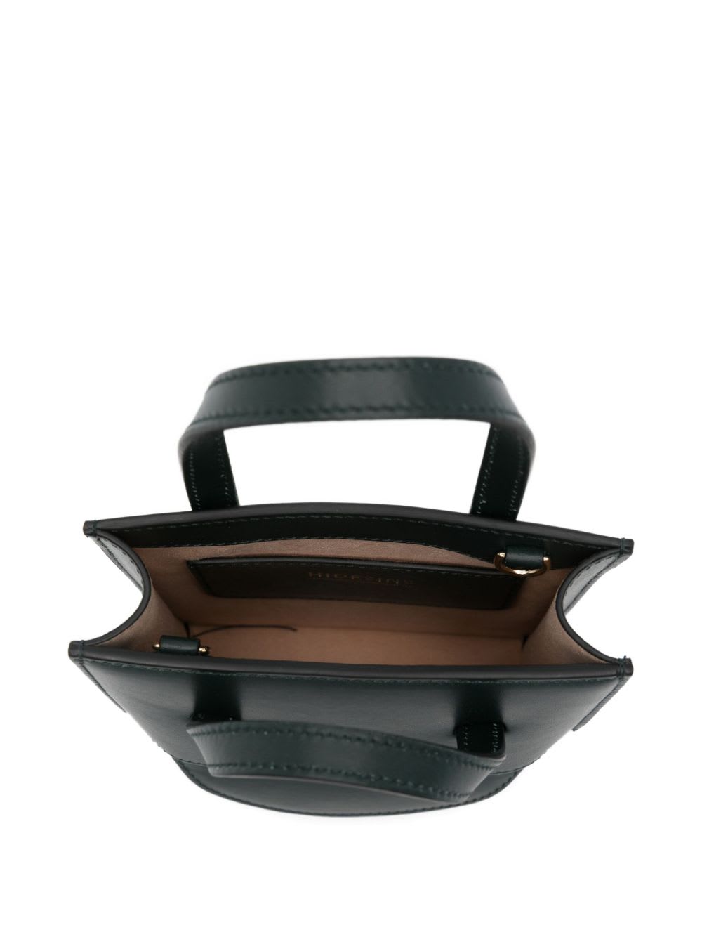 Hidesins Flap Leather Mini Bag In Green