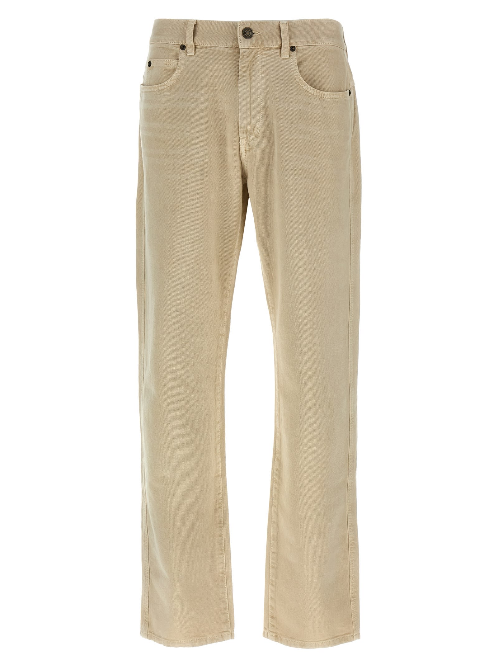 Isabel Marant Straight Leg Trousers Pockets In Brown