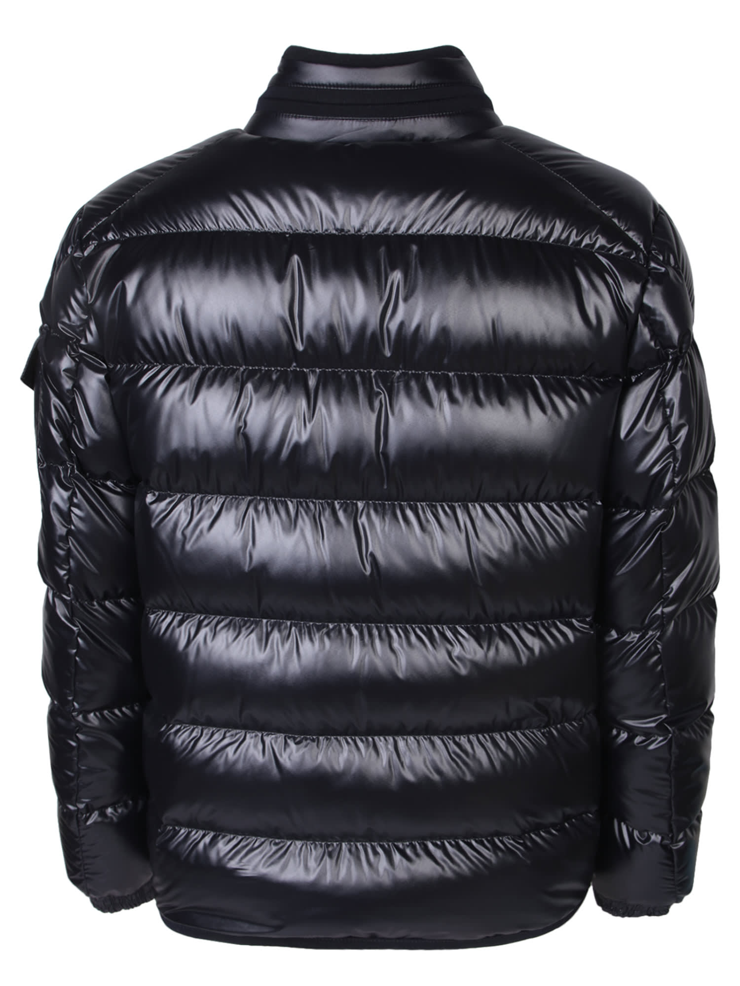 Shop Moncler Gourette Black Down Jacket In Blue