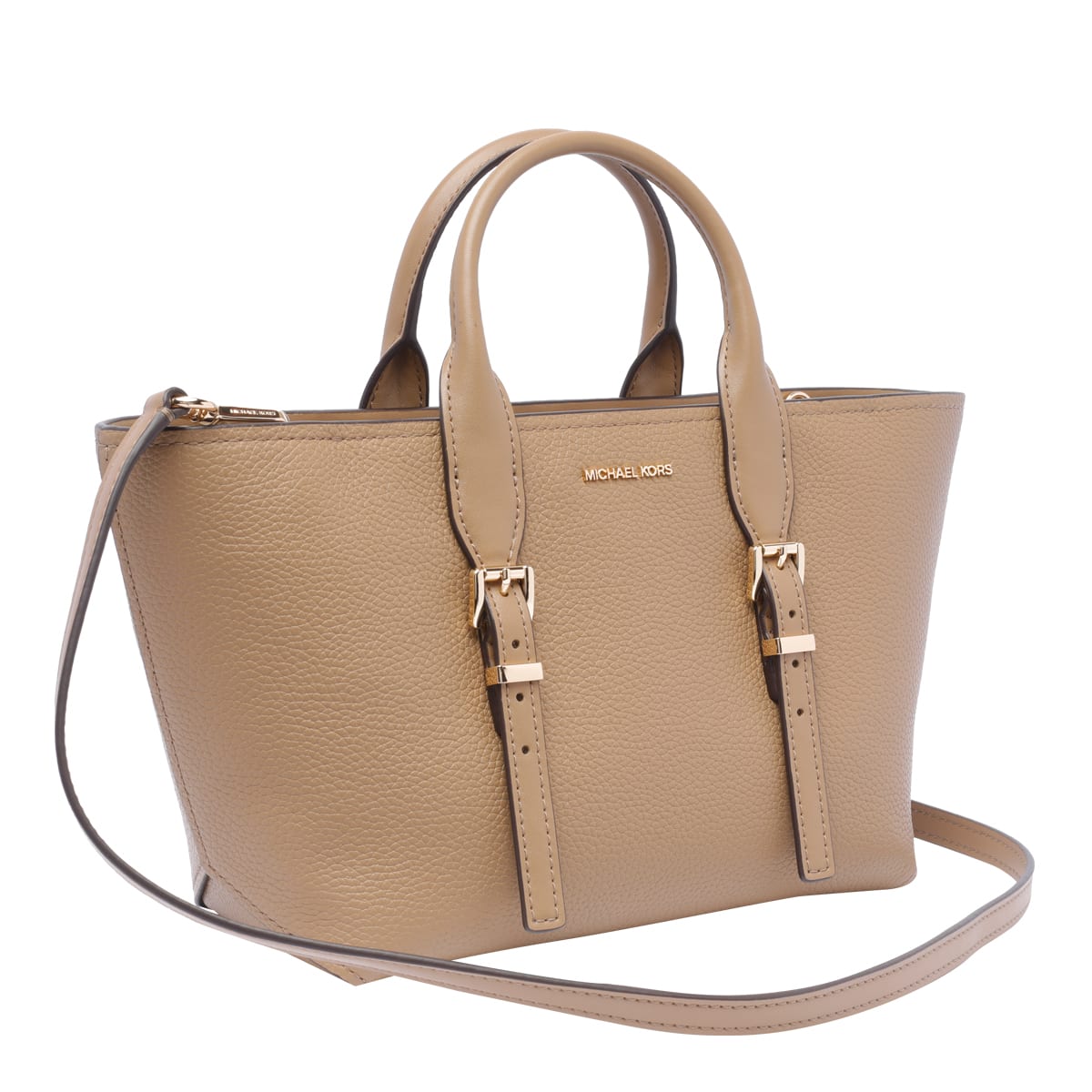 Michael Michael Kors Moore Satchel Bag In Beige