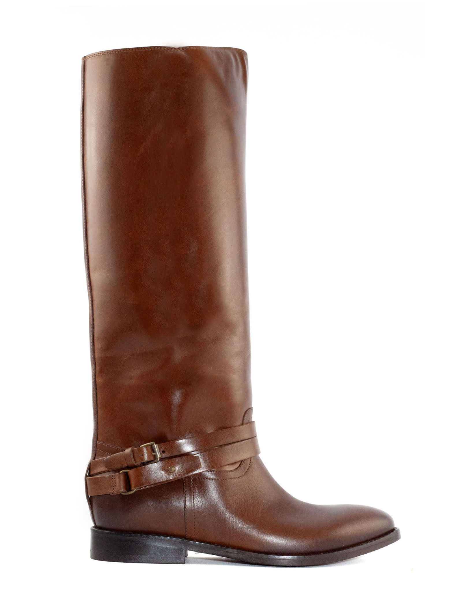 Shop Strategia Light Brown Leather High Boot