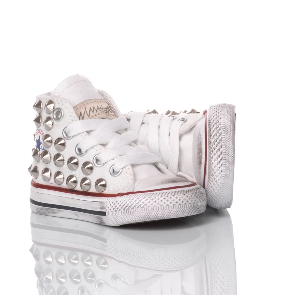 Shop Mimanera Converse Baby Studs White Customized